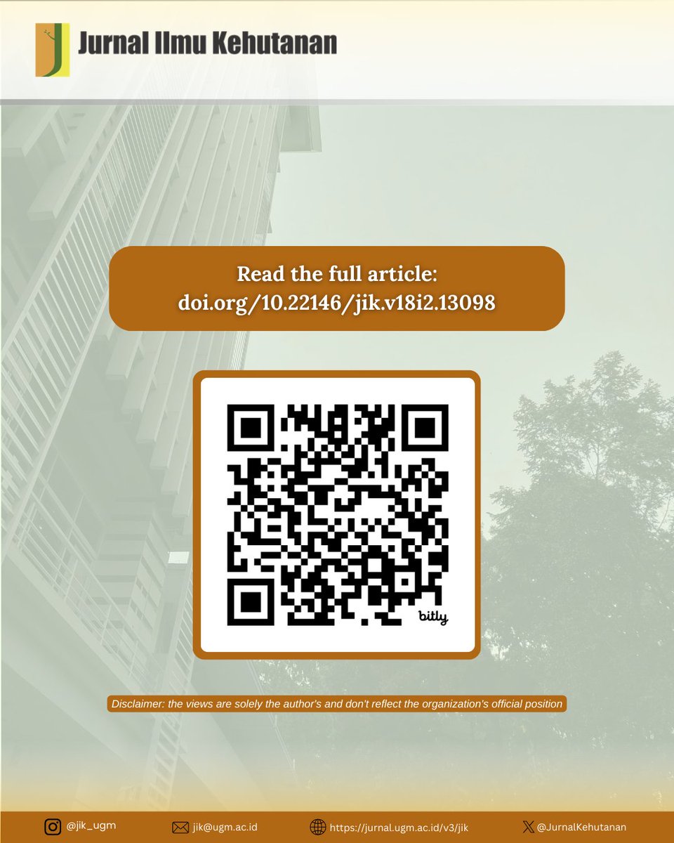 JurnalKehutanan's tweet image. Boosting Fast-Growing Wood Durability with Nanotechnology

Read the full article 👇
JIK Vol. 18 No. 2 (2024): September
jurnal.ugm.ac.id/v3/jik/article…

#JIK
#journals
#scientificjournal
#publication #Forestry #WoodScience #Nanotechnology #Sustainability