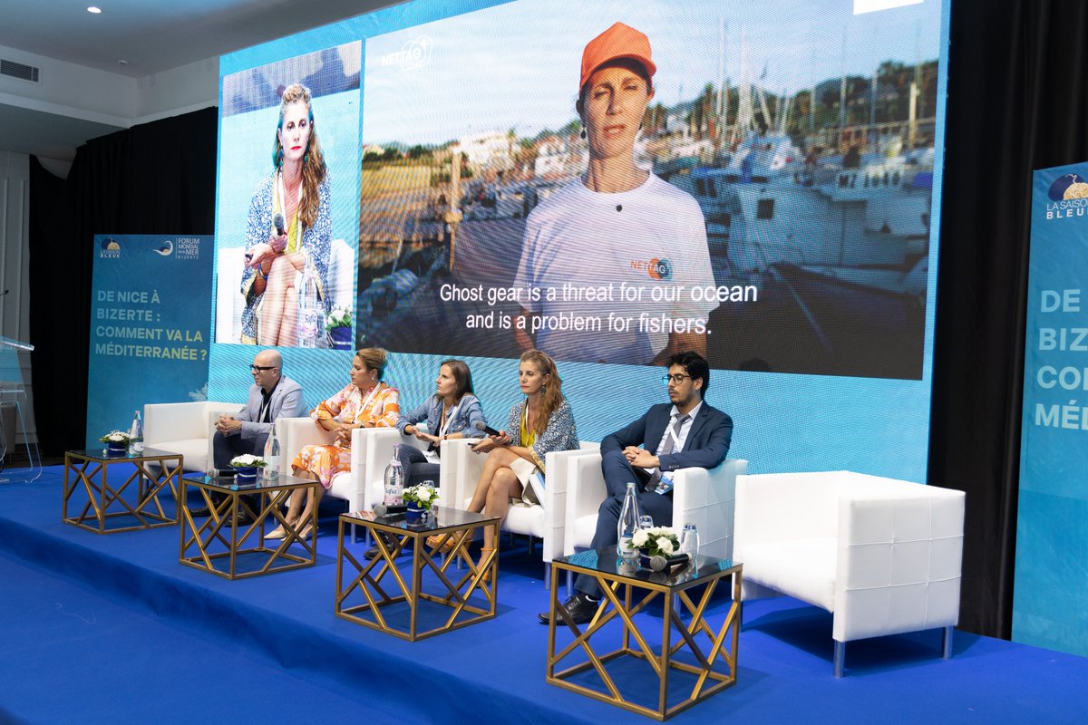NetTagProject's tweet image. 🌊 At Forum Mondial de la Mer, Stefania Campogianni from @WWF_Med presented solutions to plastic pollution in the Mediterranean, including the #NETTAG+ solution to avoid the loss of fishing gear.

#MissionOcean #HorizonEU #CINEA_EU #FMMB2025