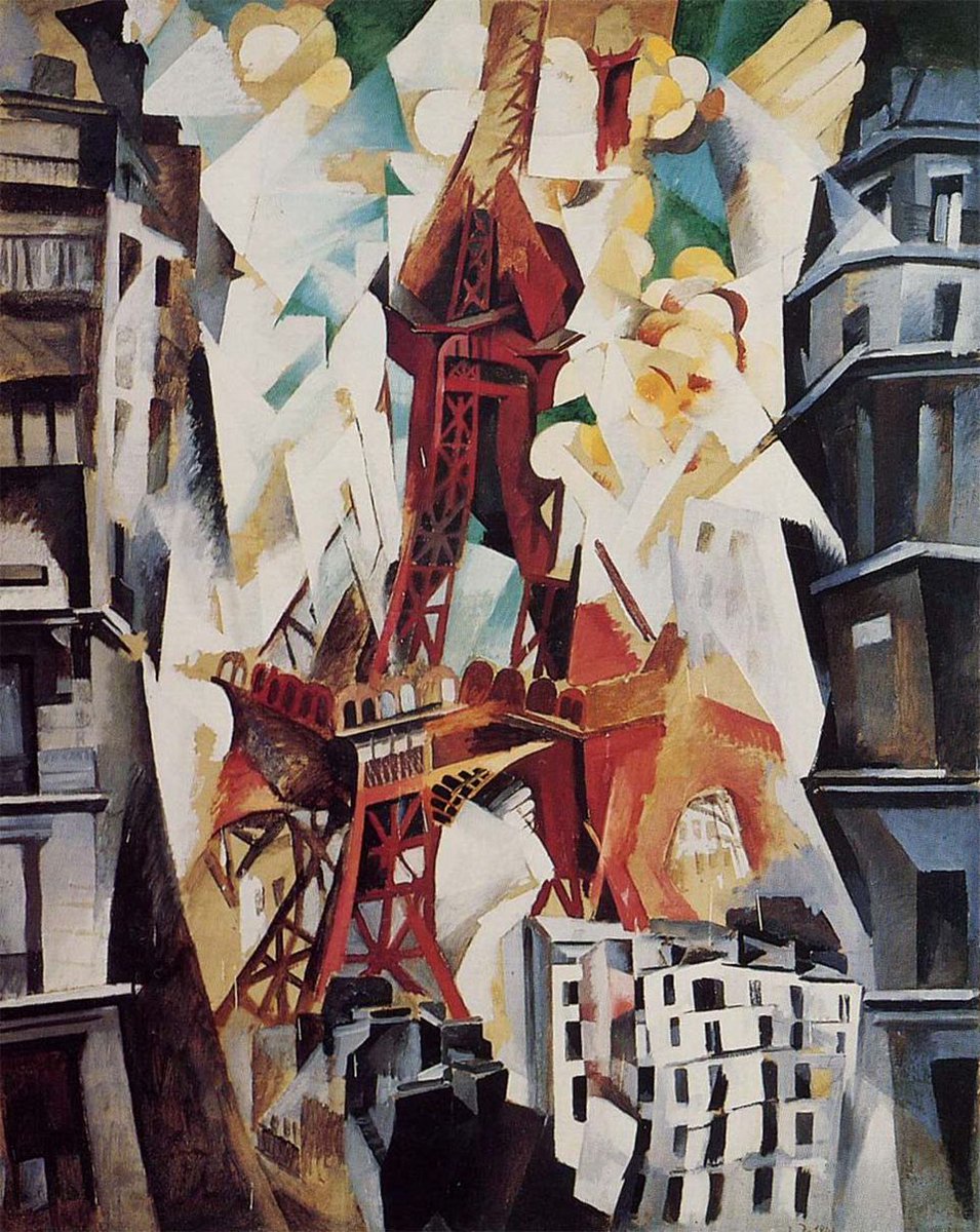 🎨 Robert Delaunay. 
La Tour Eiffel 
1911. Paris 
Art Institute of Chicago (États-Unis)