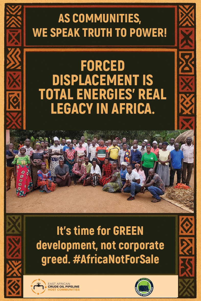 Fossil fuels investments are nothing but a mirror of corporate greed. It's this greed that is costing us our livelihoods, biodiversity and environment. Let's say no to the black oil, let's say no to the dark oil curse. #ClimateJustice  #stopEACOP #peopleoverprofit.