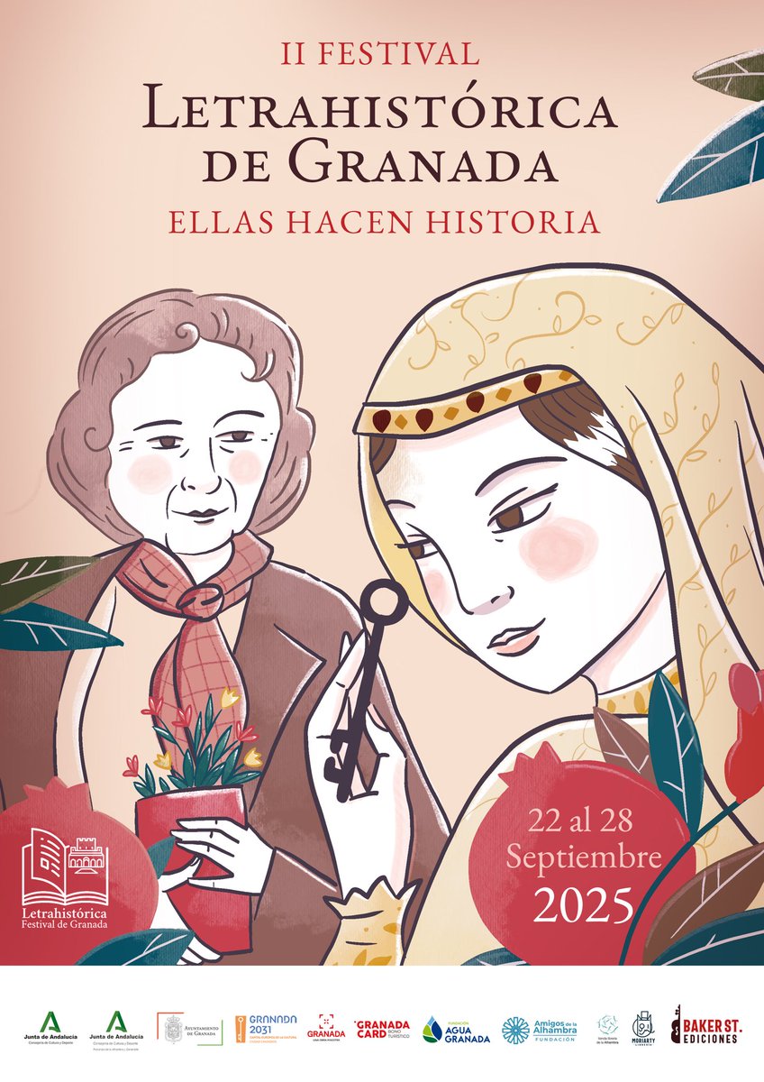 📖 El II Festival de LetraHistórica de Granada aterriza en <a href="/alhambracultura/">Alhambra de Granada</a> el próximo fin de semana. 
 
📅27 y 28 de septiembre

🔜 alhambra-patronato.es/disfrutar/ella…