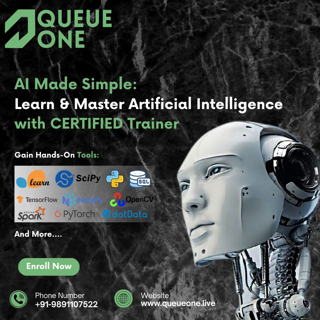 queueonee's tweet image. AI  is no longer just for tech experts—it’s for everyone! With Queue  One, you’ll master Artificial Intelligence under the guidance of  certified trainers.
queueone.live
#QueueOne #AIforEveryone #ArtificialIntelligence #CertifiedTraining #FutureSkills #CareerGrowth