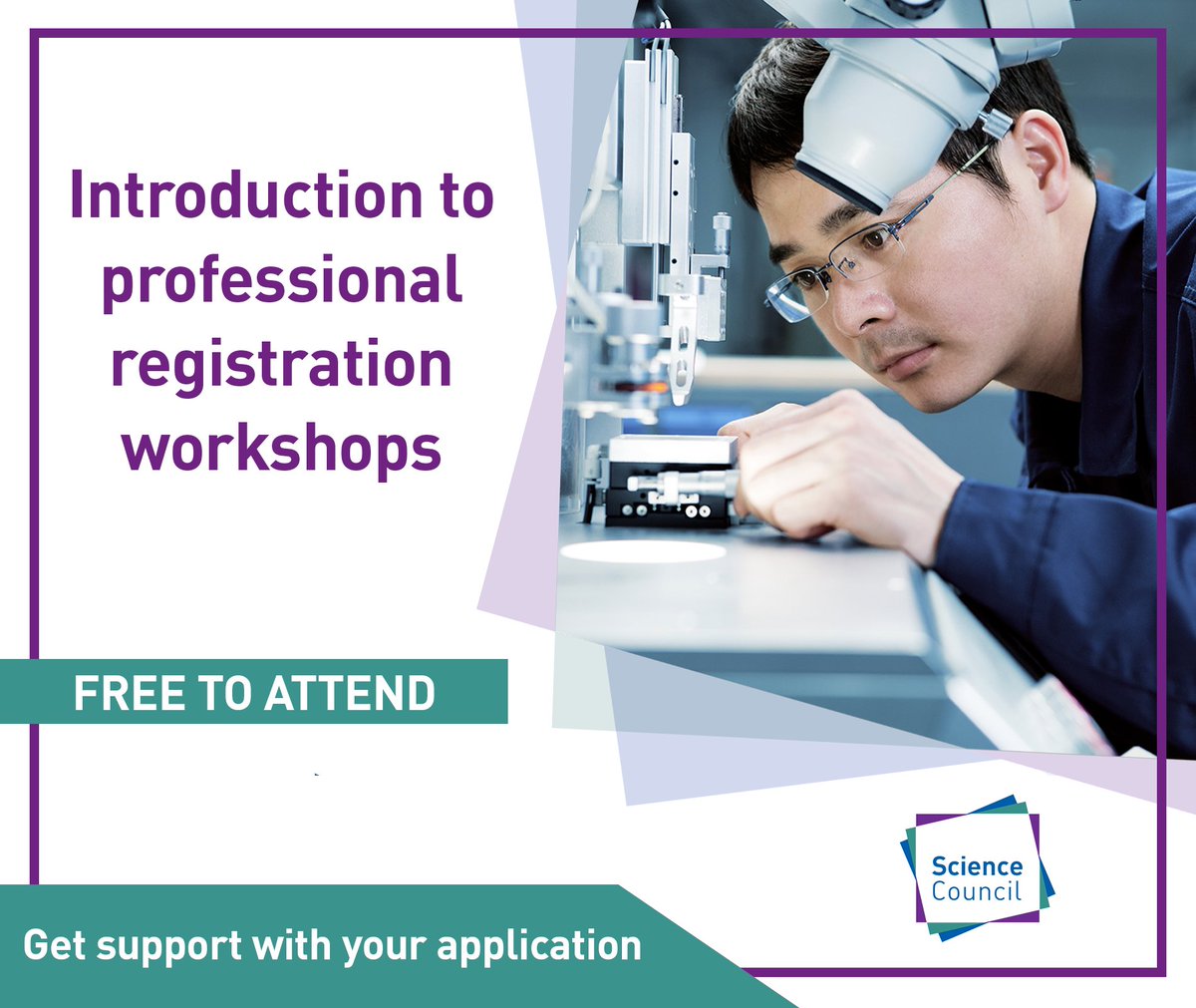 Join a free online Introduction to Professional Registration workshop to learn how to get started with your application! 

Sign up now:
tickettailor.com/events/science…