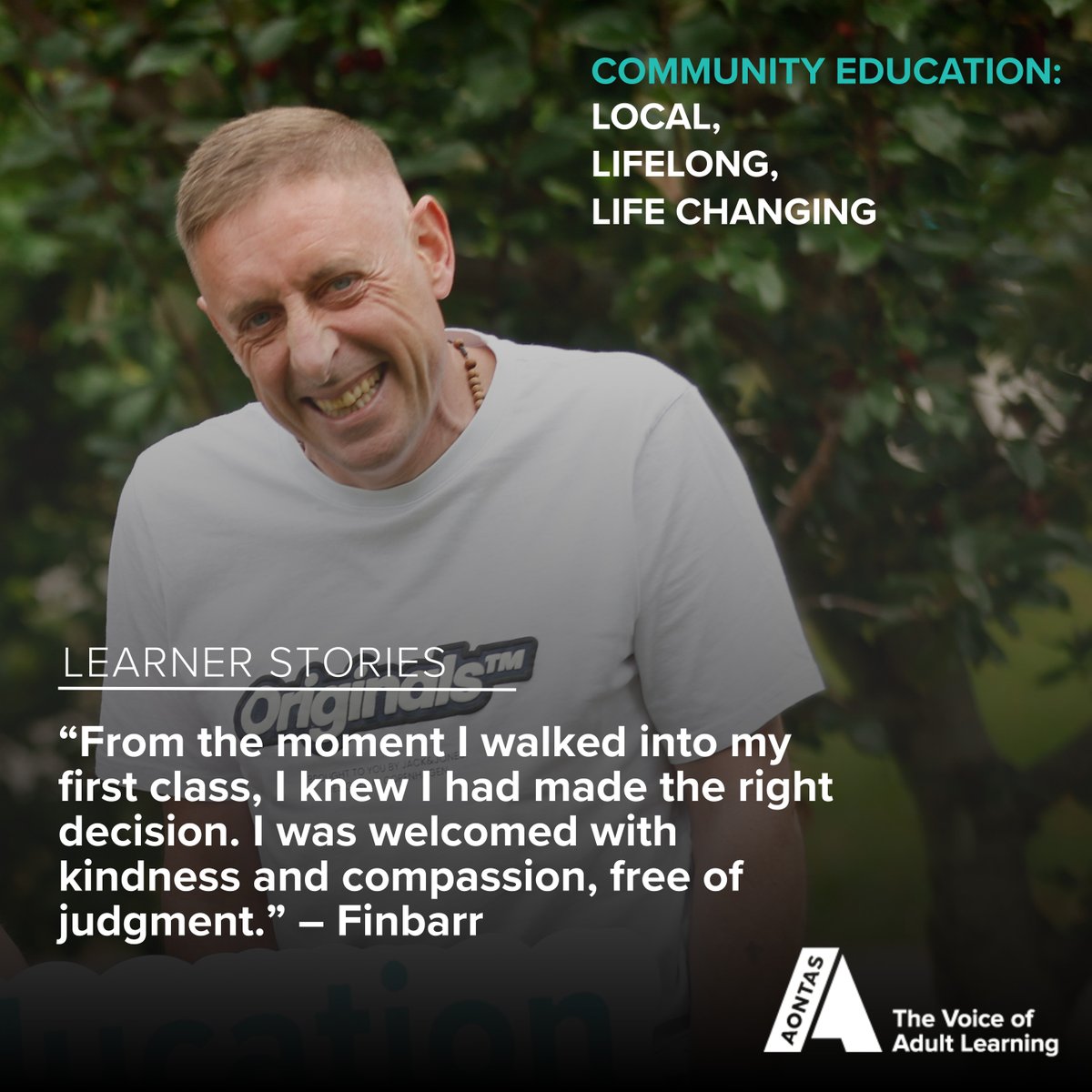 aontas's tweet photo. After decades away from education, Finbarr discovered a welcoming, supportive environment that helped him grow and give back to his community.
👉 Read his story: https://t.co/SWDKP97qqC

#NEAAL
@SOLASFET @DeptofFHed @INOUIreland @Crosscare1 @WeAreTUDublin @Le_Cheile https://t.co/2oRG3qYUFd