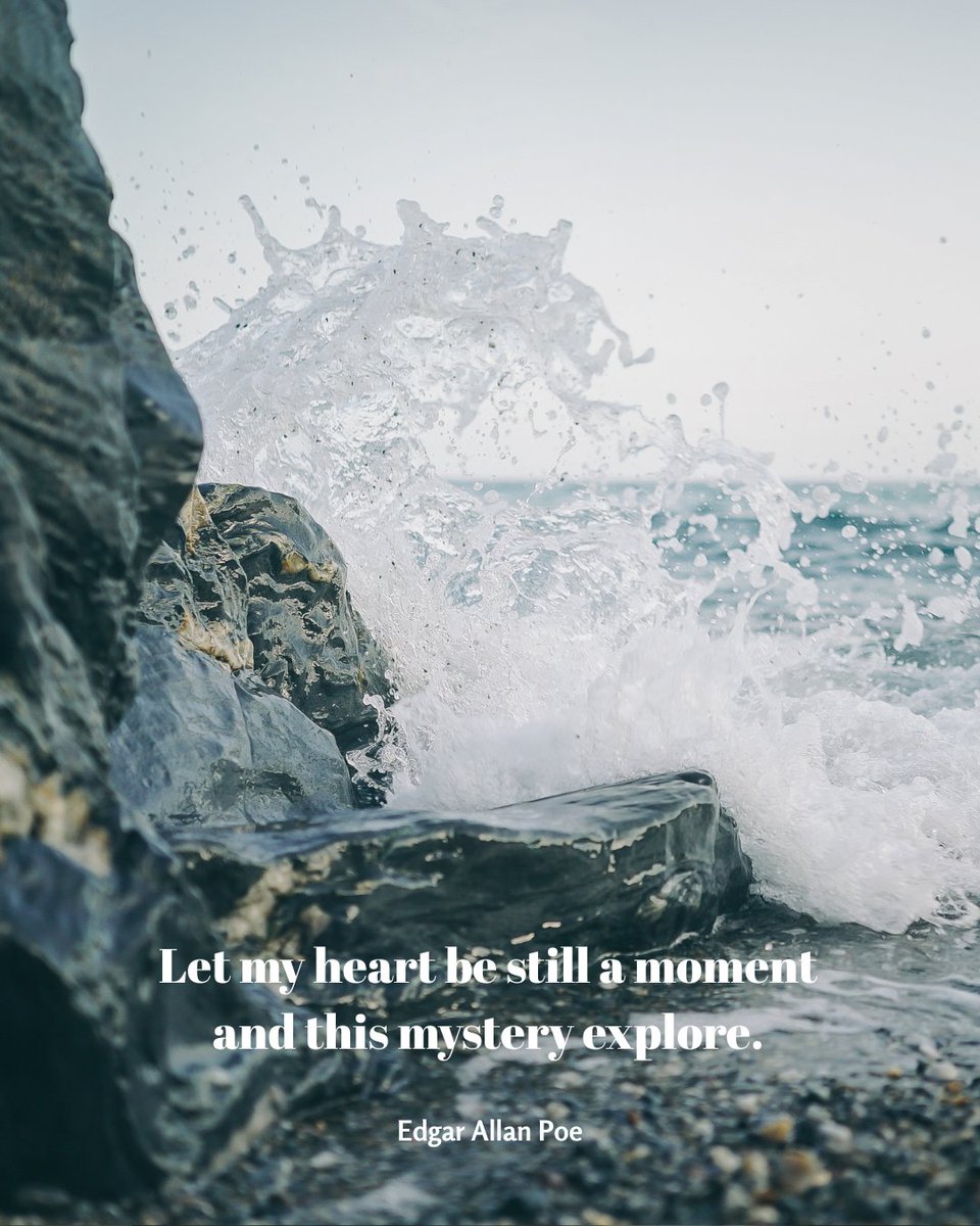 Let my heart be still a moment and this mystery explore.

— Edgar Allan Poe

#Quote #QOTD