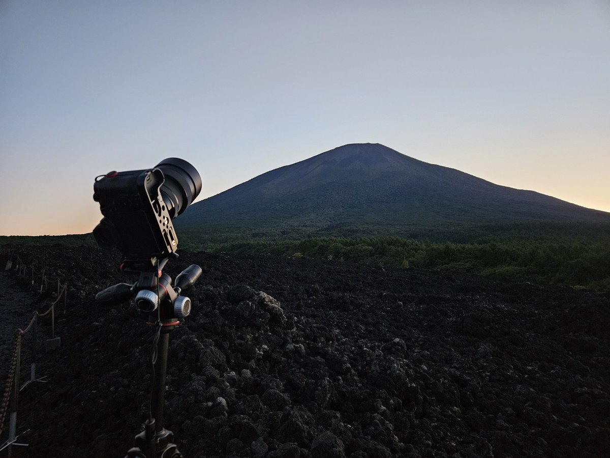 これから撮影！快晴の岩手山