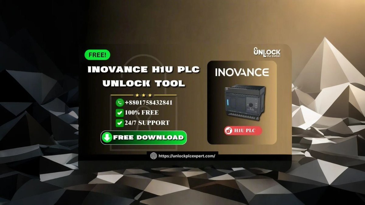 Unlockplcexpert's tweet image. 🔓 No more hassle to unlock Inovance H1U PLC
 One click solution
#plcunlock #inovanceh1u 
#plcsolution #plctools #LamineYamal 
#AaronJudge #HIT