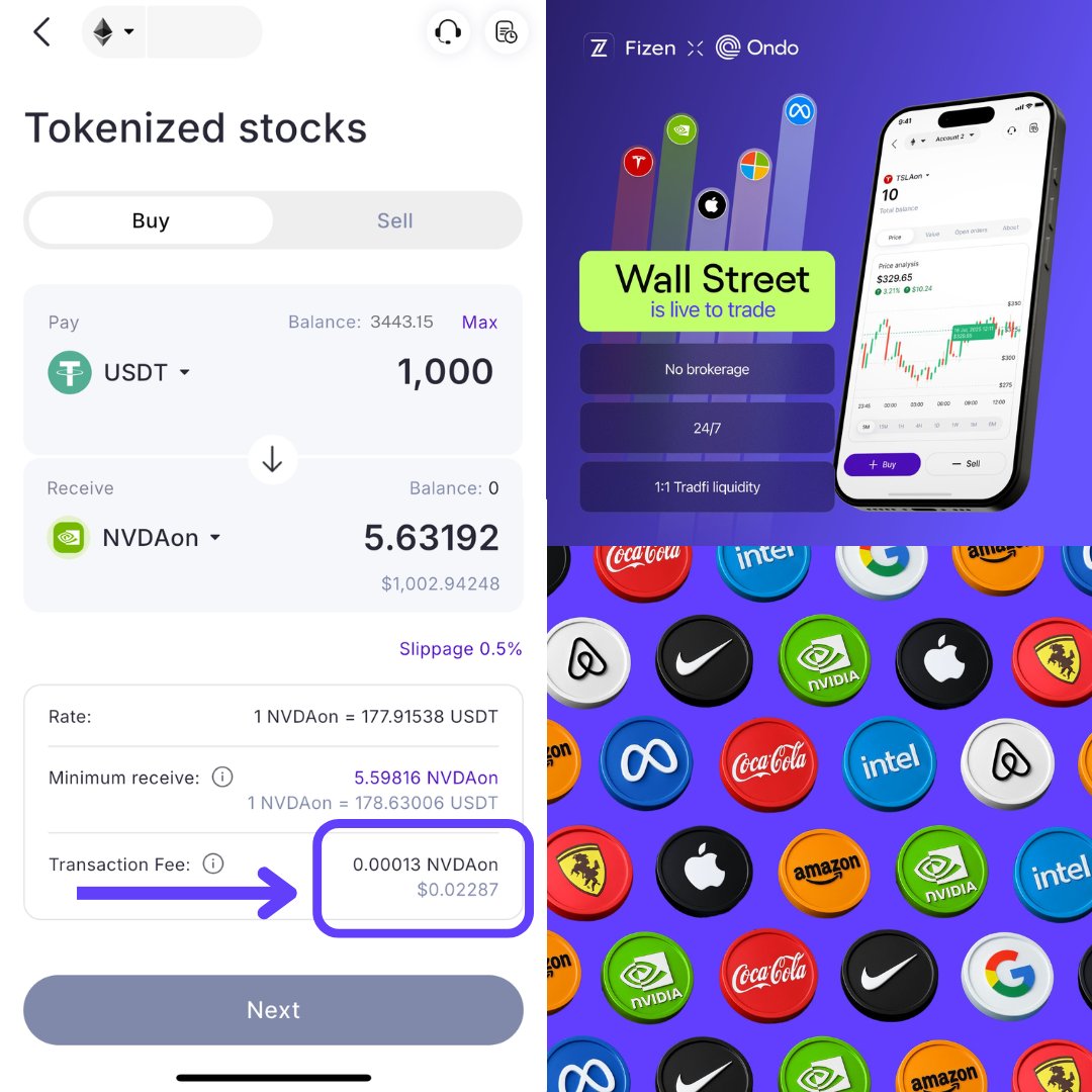 Yesterday, stocks felt locked behind Wall Street.
Today, they’re 1 tap away.

From stablecoins → Apple, Nvidia, Tesla, Amazon.
→ No brokerage.
→ 1:1 TradFi Liquidity.
→ Low fees.

PayFi &amp; InvestFi revolution is just starting. Link ↓