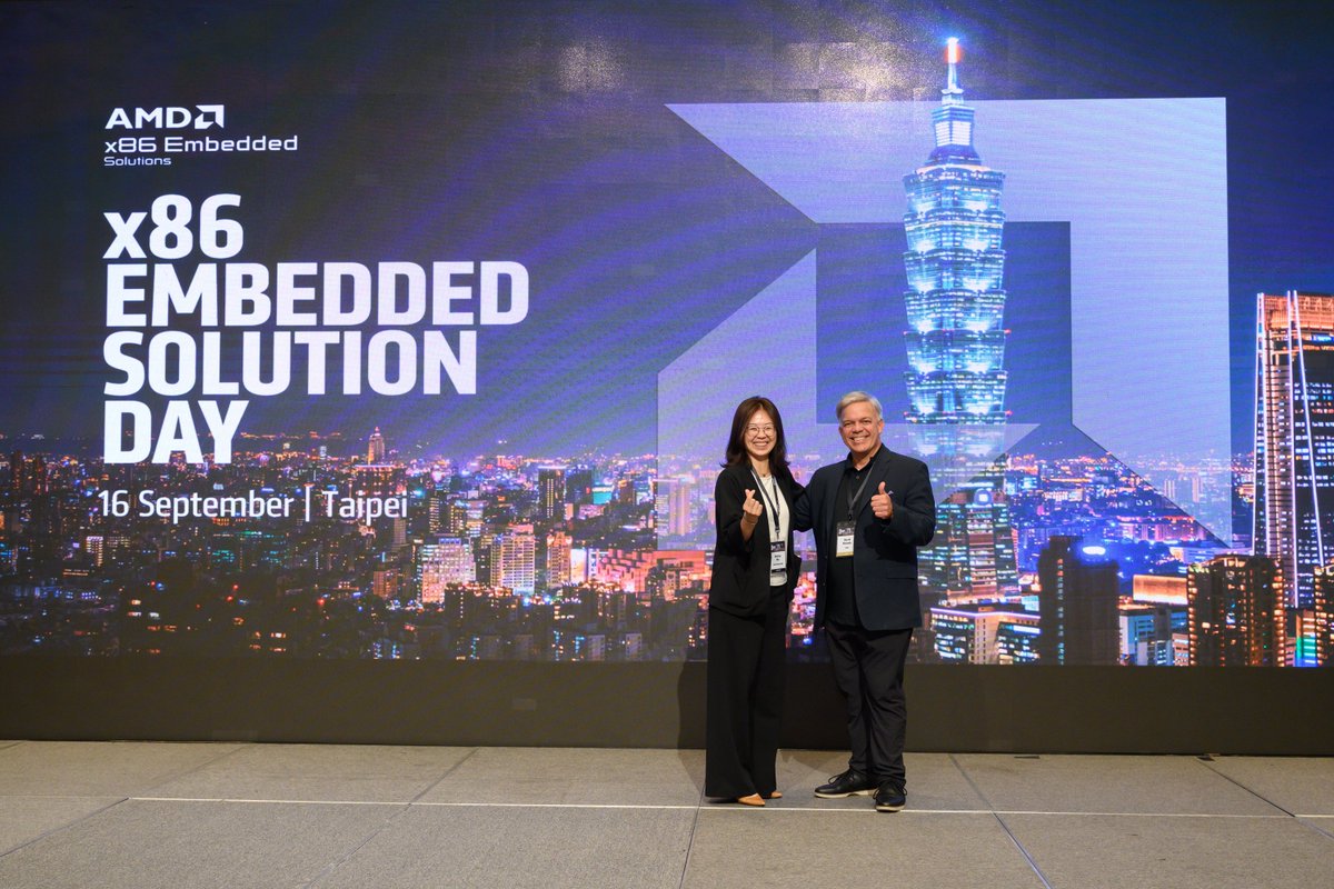 MulticoreWare's tweet image. Thrilled to collaborate with AMD at Tech Day in Taiwan!
Our Senior Director of Sales, Shelley Wu, highlighted how Scalable Edge AI is moving from concept to reality, powering everything from Retail to Robotics on AMD Embedded solutions.
#Togetherweadvance #AMDRyzen #McW