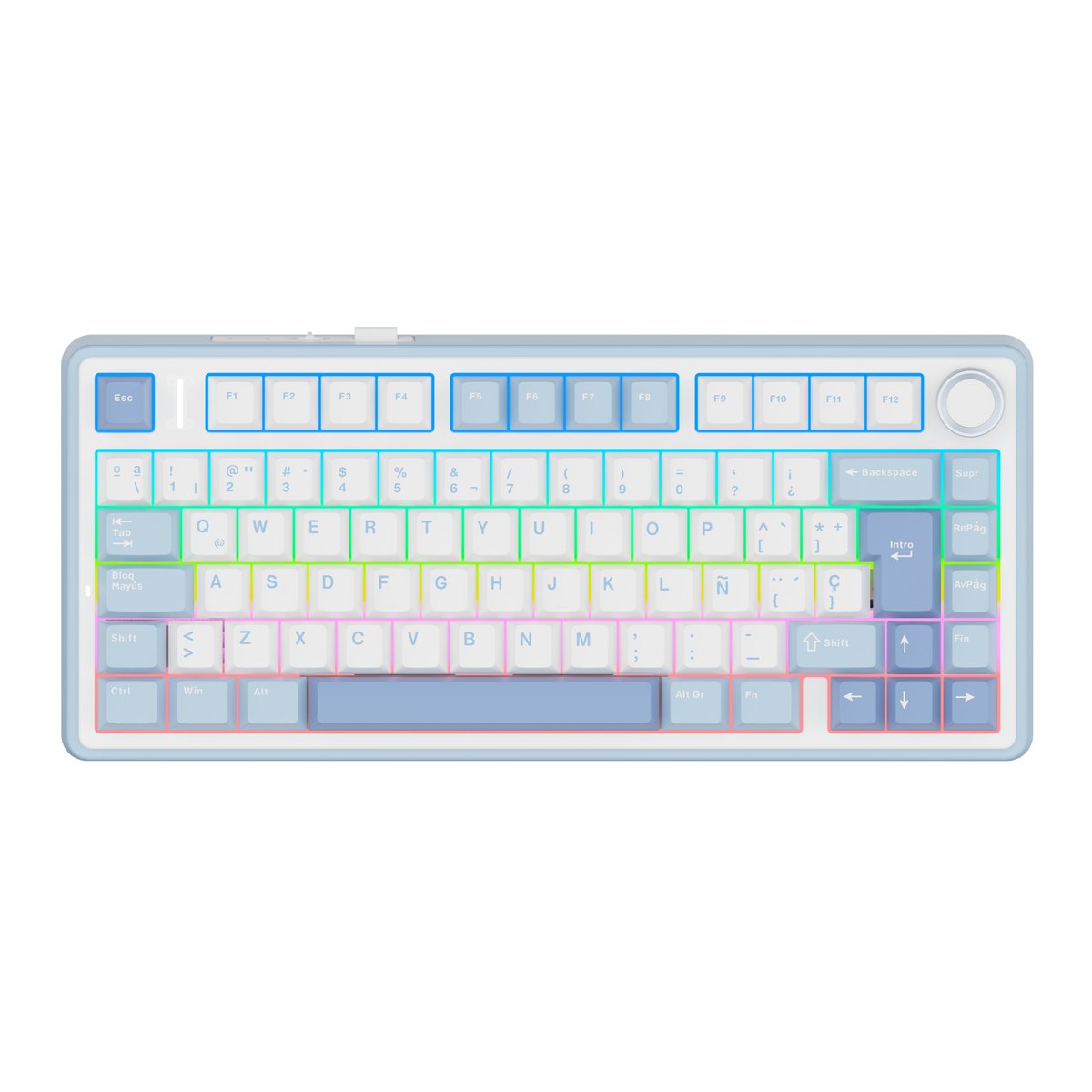 💙Epomaker × Aula F75   Light Blue, where sky meets keys ☁️; Sea Salt Blue, calm like the ocean 📷 
Available in ANSI and ISO-DE layouts — crafted for every keystroke dreamer 📷 epomaker.com/products/epoma…… 
#Epomaker #AulaF75 #MechanicalKeyboard #CustomKeyboard #GamingKeyboard