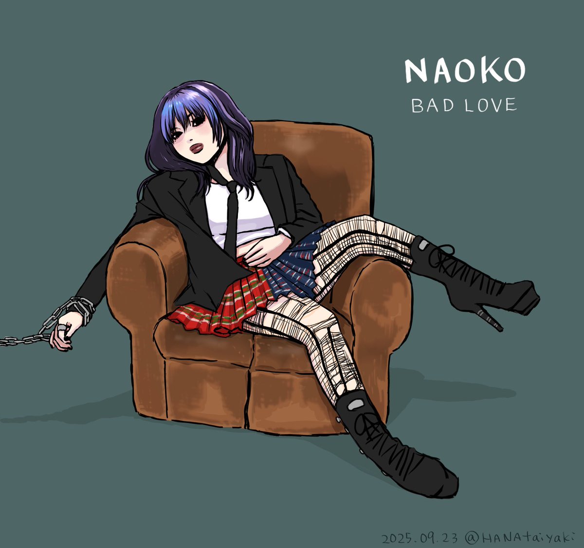 HANAtaiyaki's tweet photo. BAD LOVE ⛓️NAOKO

#HANA #BADLOVE #NAOKO
#HANA_BADLOVE
#HANA_FANART https://t.co/ShJU6VNNGz