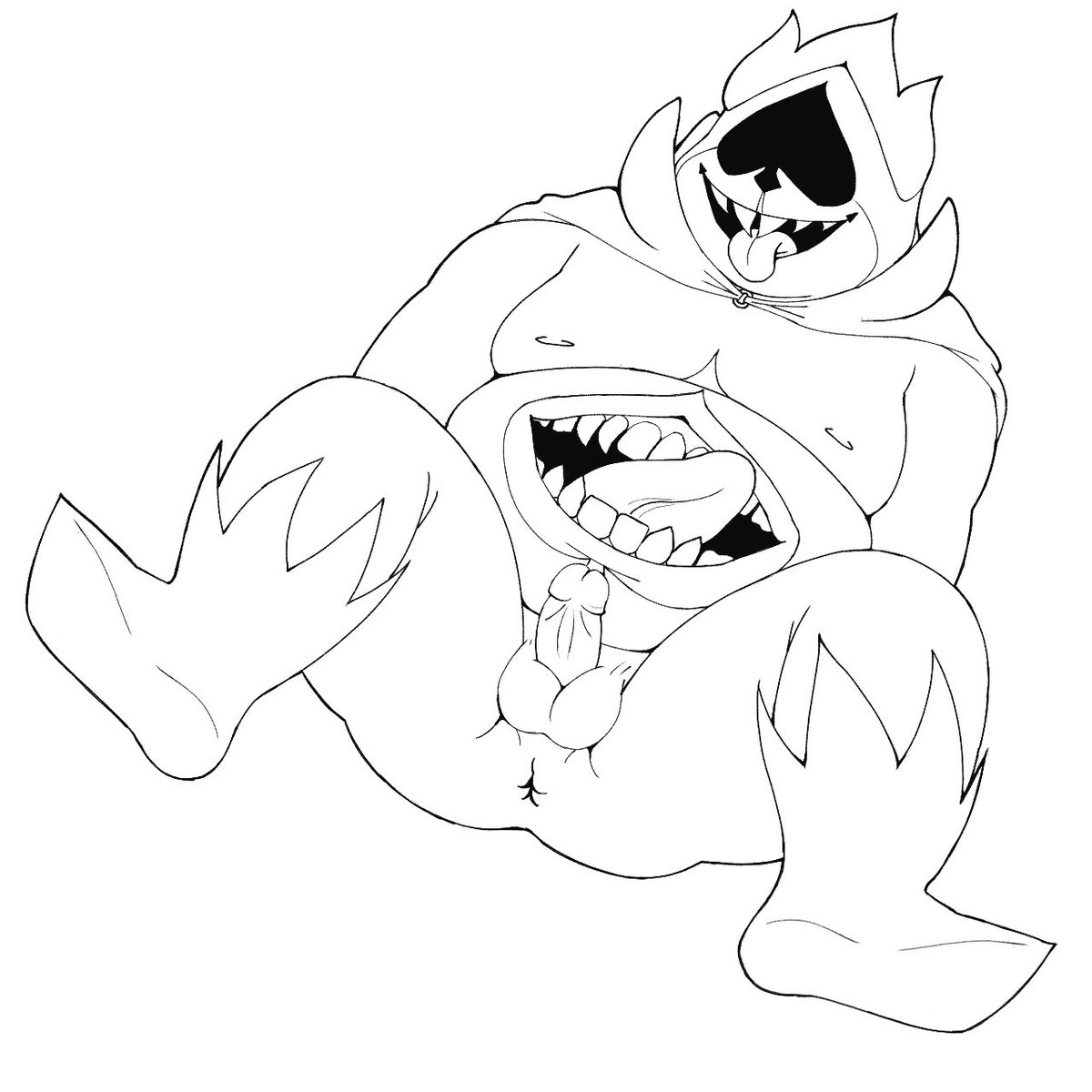 Yuukechi's tweet image. I think King from Deltarune is so cute so I draw him hehe

#Chubby #NSFW