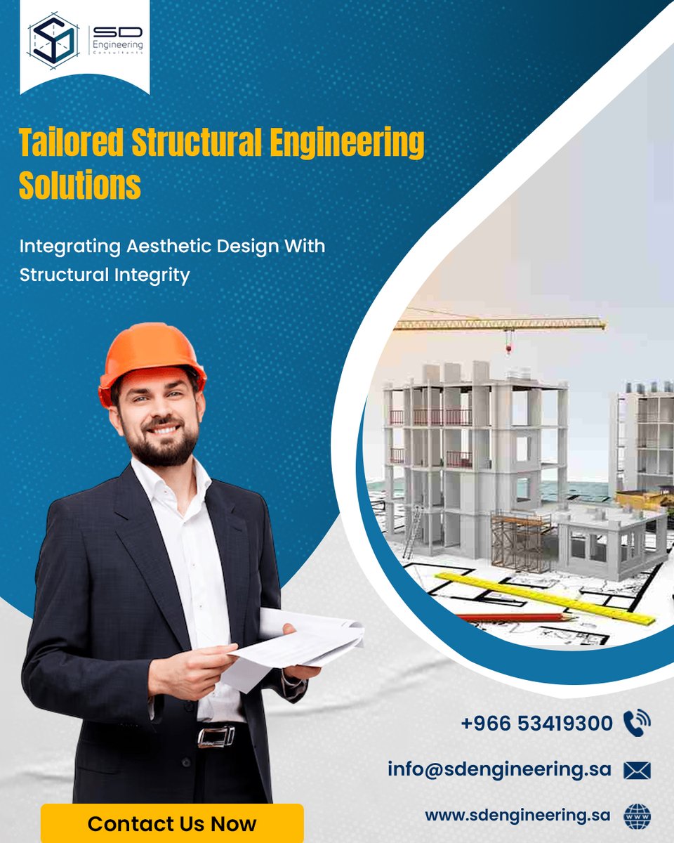 SD__Engineering's tweet image. Build with confidence! Our Structural Engineering Solutions blend safety, durability &amp;amp; modern design for lasting impact.
sdengineering.sa

#StructuralEngineering #EngineeringSolutions #SafeStructures #BuildingInnovation #EngineeringExcellence #SmartEngineering