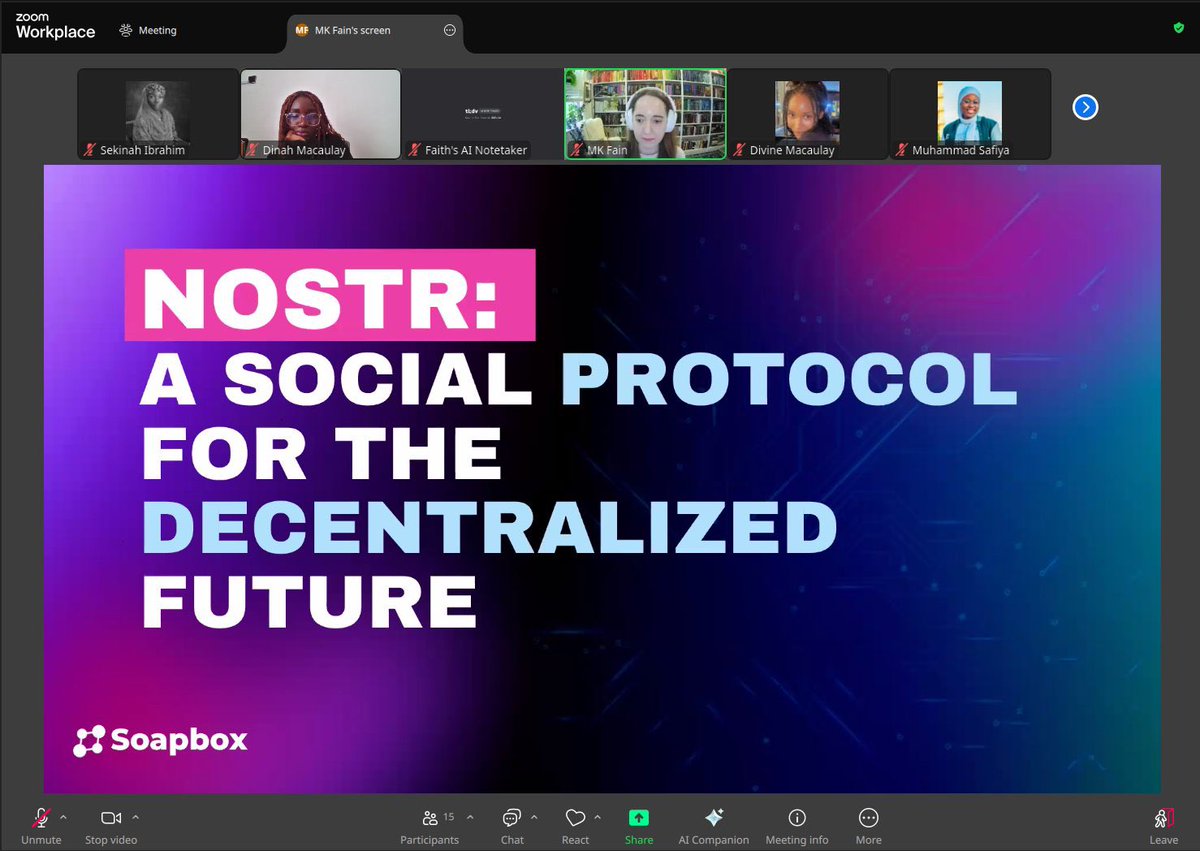 evento_so's tweet image. Ever wondered "What Is Nostr?" 🤔
@mkay_fain, Co-founder of @SoapboxTech, answered that & more on Day 2 of #hack4freedom!
Her workshop on decentralized social protocols was brilliant, complete with a demo of Shakespeare, the AI web builder for Nostr.