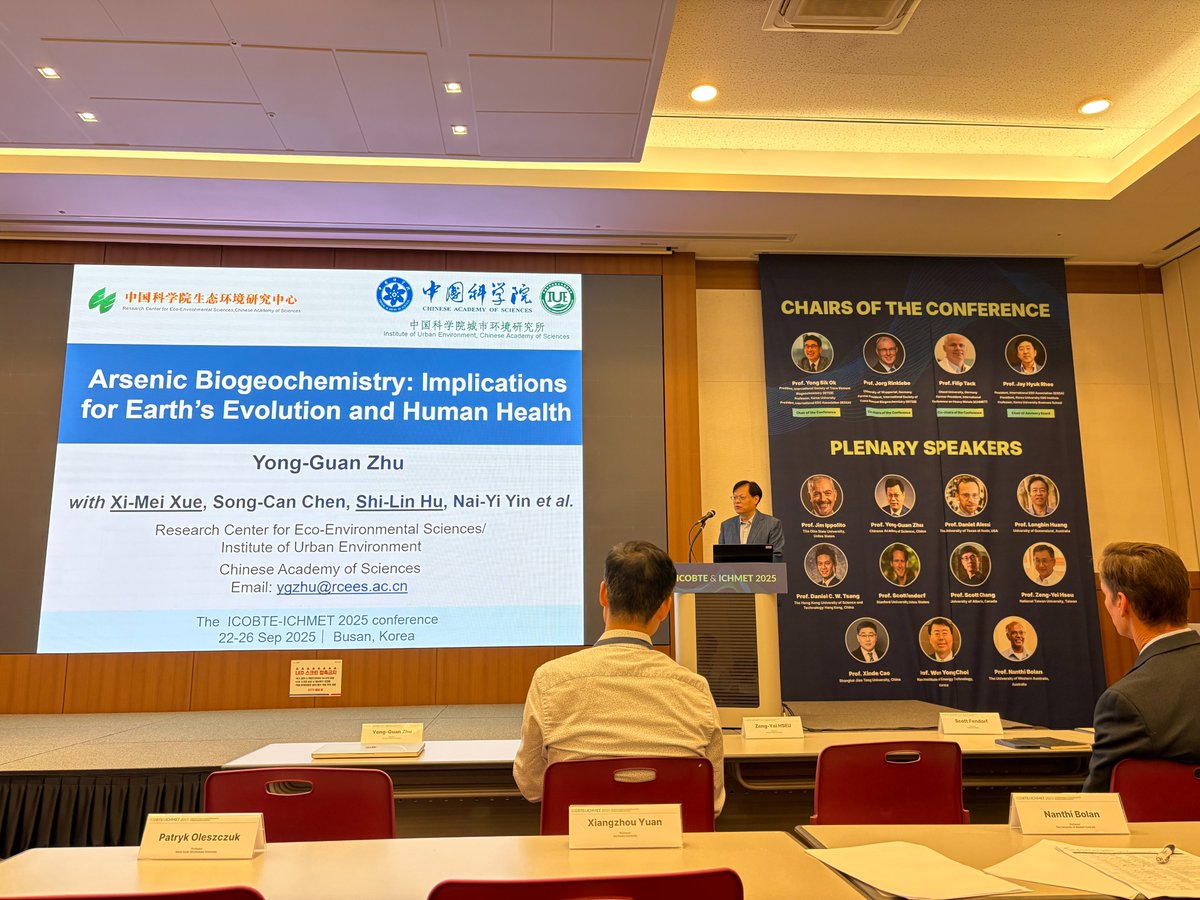Yong-Guan Zhu (@ygzhurcees) on Twitter photo Nice to see the opening of ICOBTE & ICHMET in Busan. Nice to see the opening of ICOBTE & ICHMET in Busan.