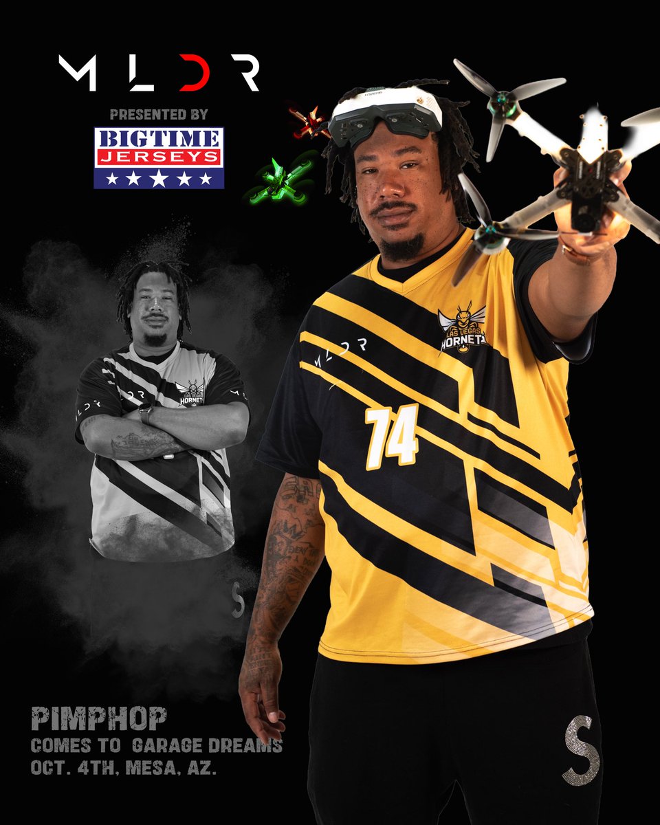 the_MLDR's tweet image. PimpHop is coming to Mesa! 🚨
On Oct 4th @ Garage Dreams, he teams up with Tigers.i in a 2v2v2 showdown for the MLDR(2) World Championship Belts 🏆⚡

Don’t miss the action. #MLDR #DroneRacing #WorldChampionship

themldr.com/tickets