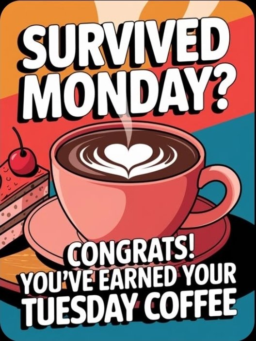 Good morning!!! Enjoy be safe and God bless. ☕️ 🙋