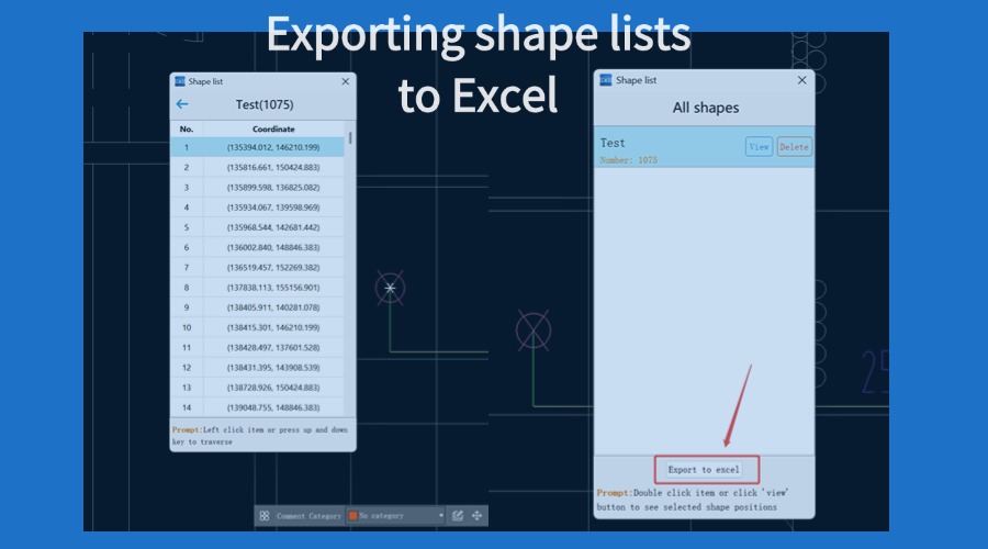 CadReader's tweet image. New Features Alert in CADReader! 
Export Shape List to Excel
Easily export all measured shapes into Excel with one click — perfect for organizing, sharing, and reporting your data!
📷 Try it out - dwg.fastcadreader.com
#CADReader #NewFeatures #EngineeringTools #CAD