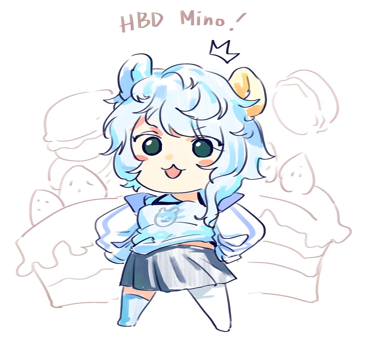 <a href="/minoruthebear/">Minoru 🐻‍❄️ VKaze (Short Hiatus)</a> 
A little (late) sketch for my birthday girl!!!!
#MinoruDoodle