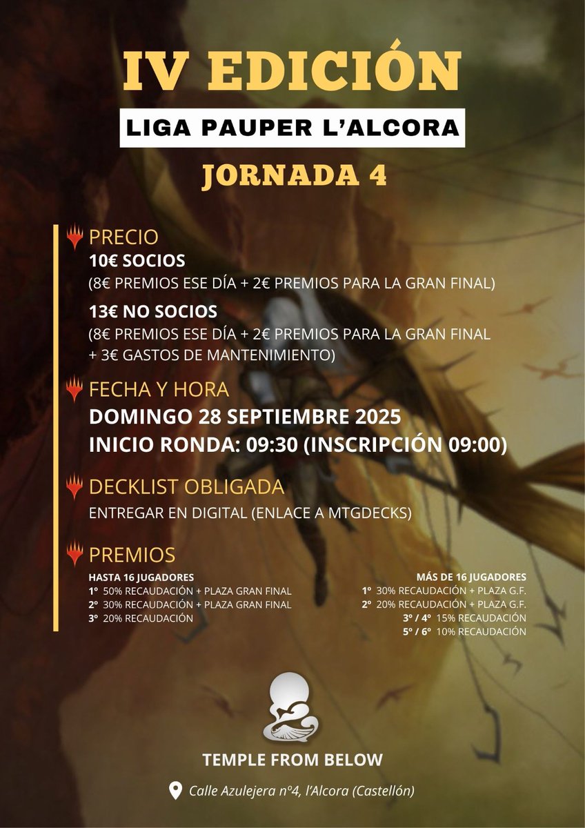 Temple From Below (@templefrombelow) on Twitter photo Domingo 28 de septiembre  Jornada 4 de la liga de pauper. ¡Animaros! Domingo 28 de septiembre  Jornada 4 de la liga de pauper. ¡Animaros!