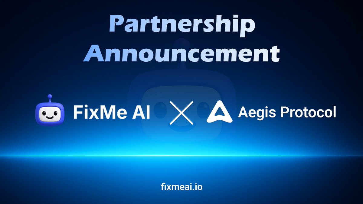 FixMe AI (@fixme_ai) on Twitter photo 🤝 Partnership Announcement $FIX & $AEP
FixMe AI is proud to announce a new partnership with <a href="/AegisProtocolAi/">Aegis Protocol</a> , the platform that allows anyone to build, deploy, and monetize AI-powered agents across Telegram, Twitter/X, Discord, and more.
Aegis already has a live MVP with 🤝 Partnership Announcement $FIX & $AEP
FixMe AI is proud to announce a new partnership with <a href="/AegisProtocolAi/">Aegis Protocol</a> , the platform that allows anyone to build, deploy, and monetize AI-powered agents across Telegram, Twitter/X, Discord, and more.
Aegis already has a live MVP with
