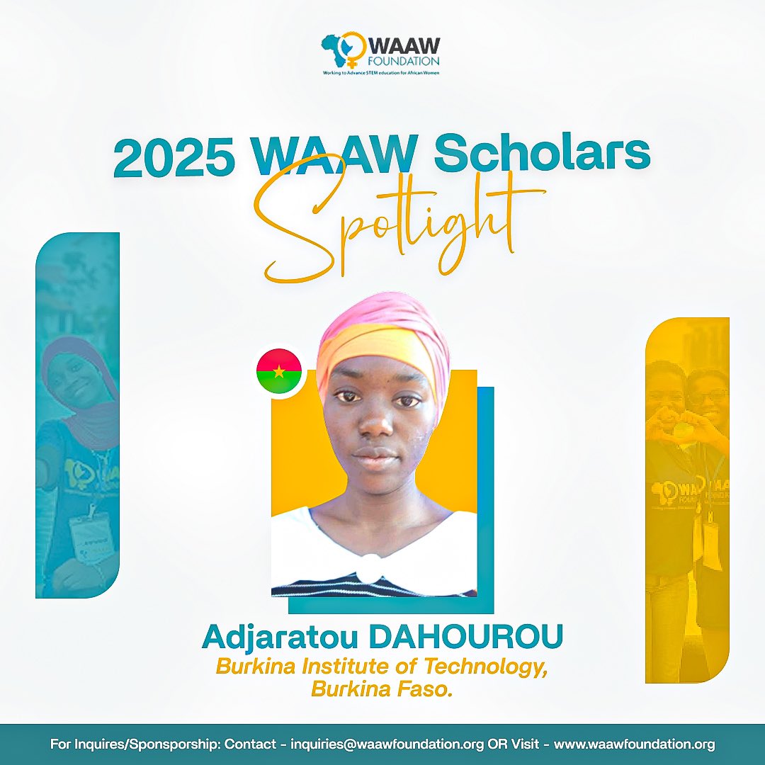 Adjaratou, a Computer Science student from Burkina Faso, is empowering girls through tech.

With this scholarship, she is expanding her initiative to mentor and inspire even more girls to thrive in STEM. 

#2025scholar
