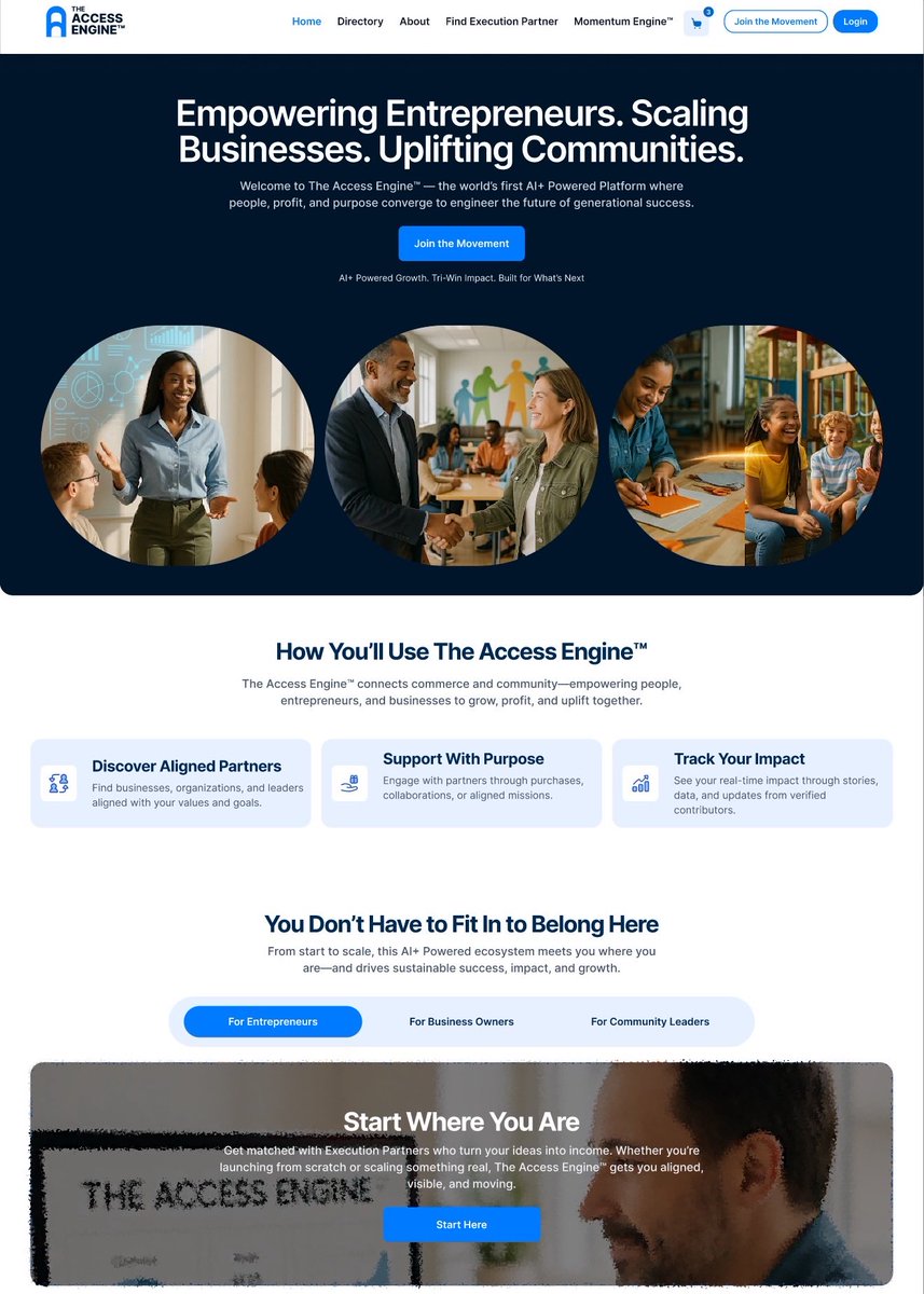 CaytonFlemming's tweet image. Amazon built e-commerce rails.
Visa built payment rails.
AWS built rails for the last era.

Through grace, I’m building The Access Engine™ — the AI+ Powered™ rails of the next economy investors can’t afford to miss. 🚀
#AI #ExecutionInfrastructure #TheAccessEngine…