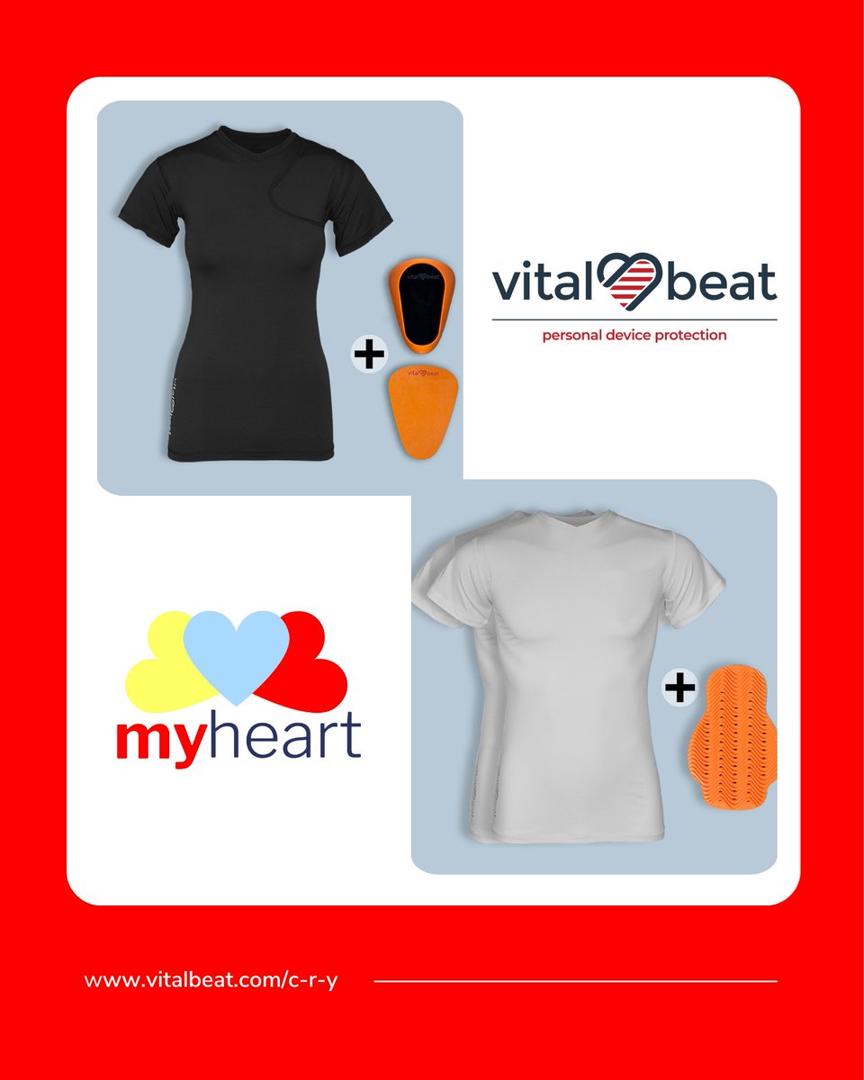 Vital Beat has created a specialised protection &amp; comfort solution for people with medical devices such as an ICD, EV-ICD or S-ICD

Vital Beat has partnered with CRY to offer myheart members a €40 (aprx £35) discount on selected items!

Find out more at: myheart.org.uk/vital-beat/