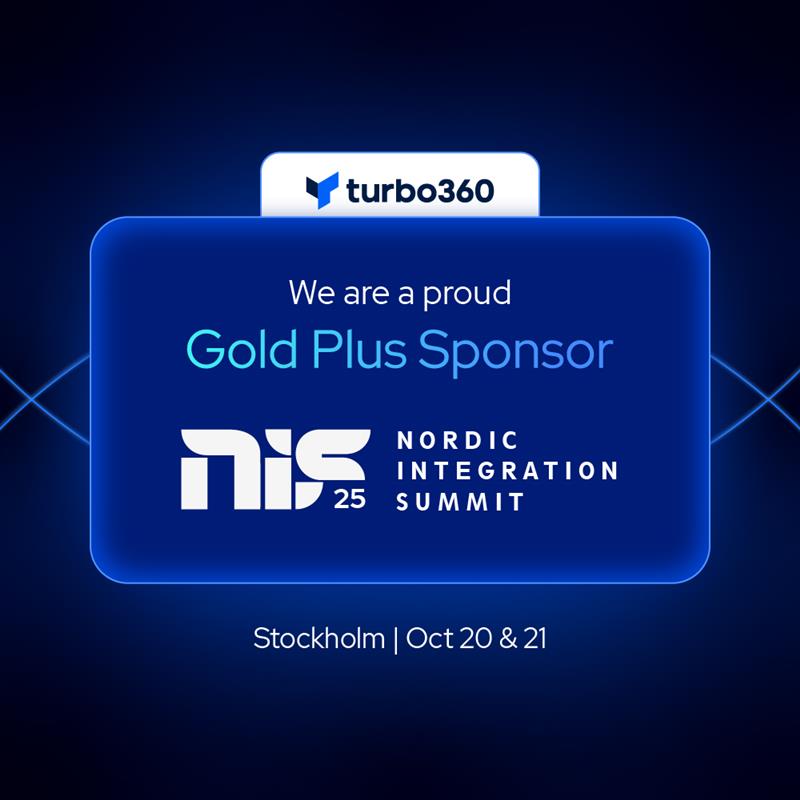 We’re excited to share that #Turbo360 is a Gold Plus Sponsor of the #NordicIntegrationSummit 2025!

Looking forward to connecting with peers in Stockholm on Oct 20 to 21!

Learn more about Turbo360 here - turbo360.com/?utm_source=tw…