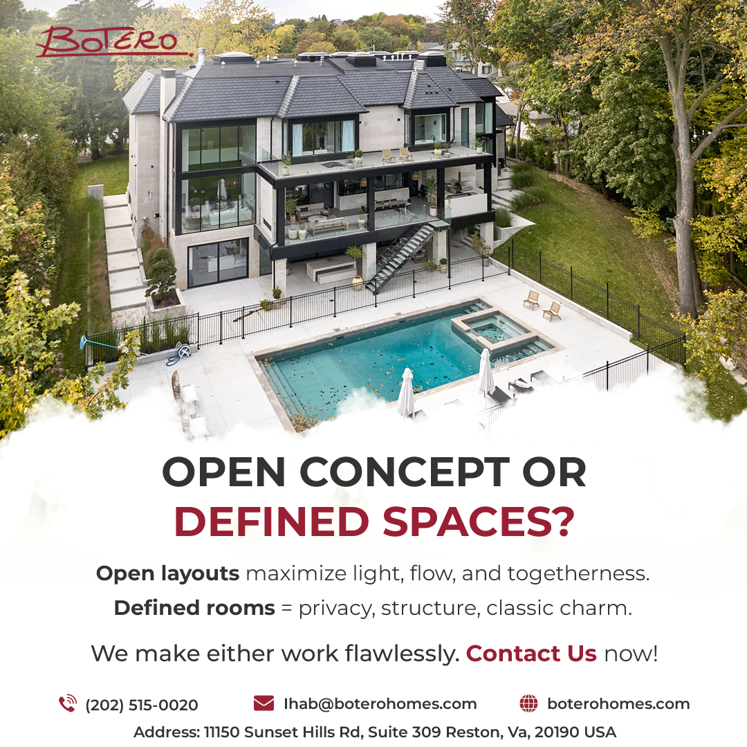 BoteroHomes's tweet image. Open Concept or Defined Spaces? Botero Custom Homes Builds Both

#BoteroCustomHomes #CustomDesignAndBudgetingServices #CustomBuildHomes #PremierLuxuryHomeBuilder #VirginiaCustomHomeBuilder #CustomHomeBuildersVirginia #LuxuryHomeBuildersVirginia #BoteroLuxuryCustomBuilder