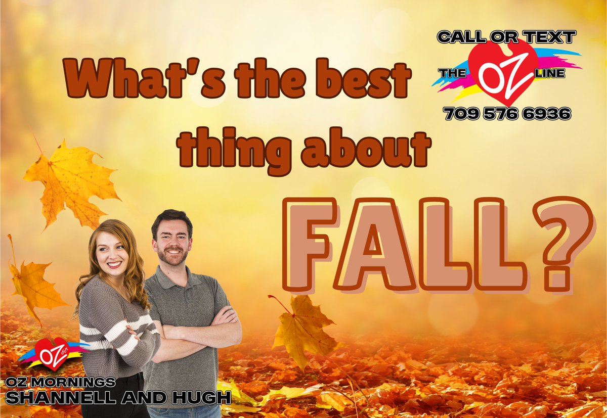 Hugh is convinced that fall is the best-smelling season, and Shannell just likes being cozy.
-OZ Mornings