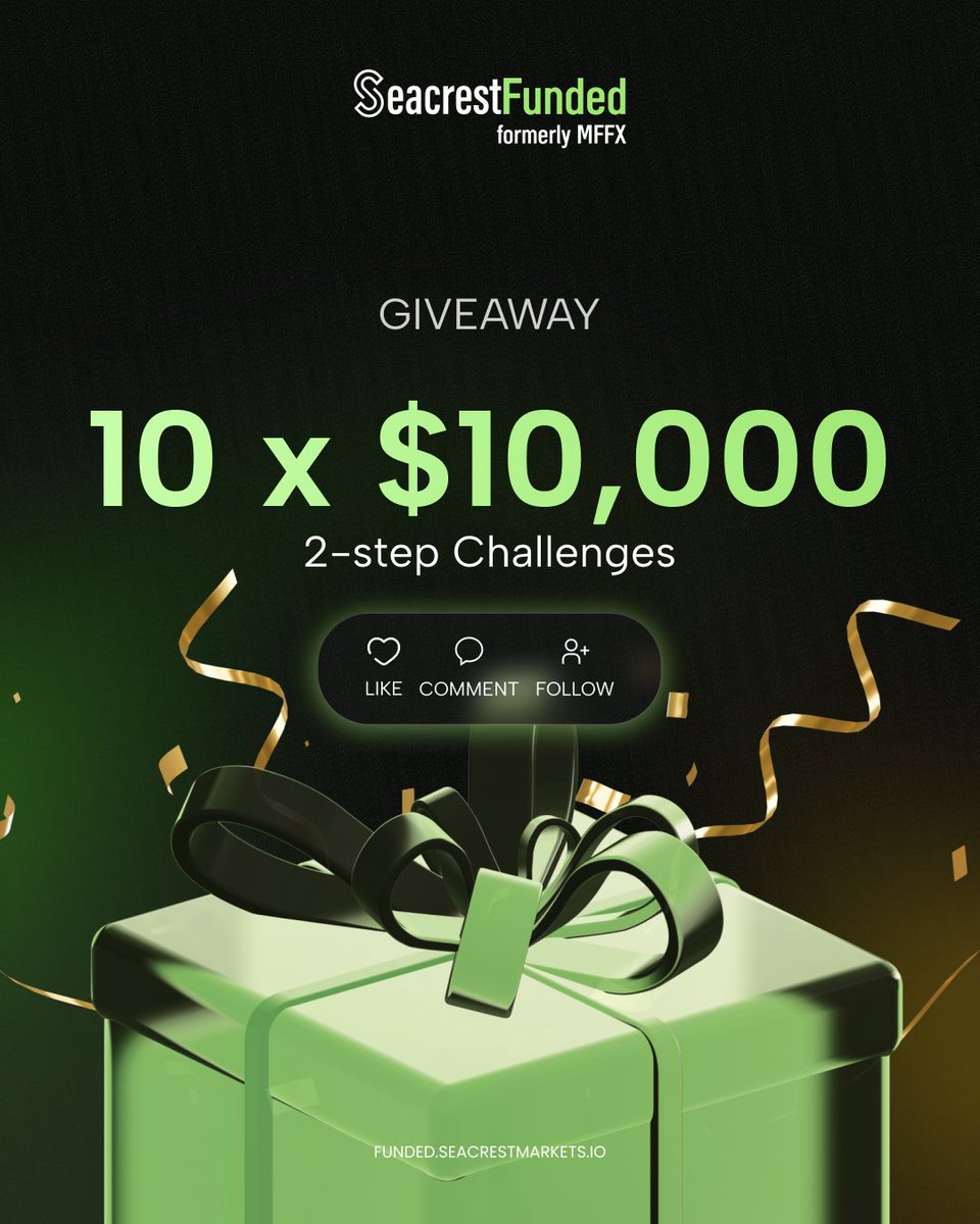 seacrestfunded_'s tweet image. Giveaway 10 FREE accounts to 10 random people! 🎁

1️⃣ Follow @seacrestfunded_ plus turn on notifications to be active follower 🔔
2️⃣ Like + comment our active code SEPT15 to quoted post

Winners in 48hrs