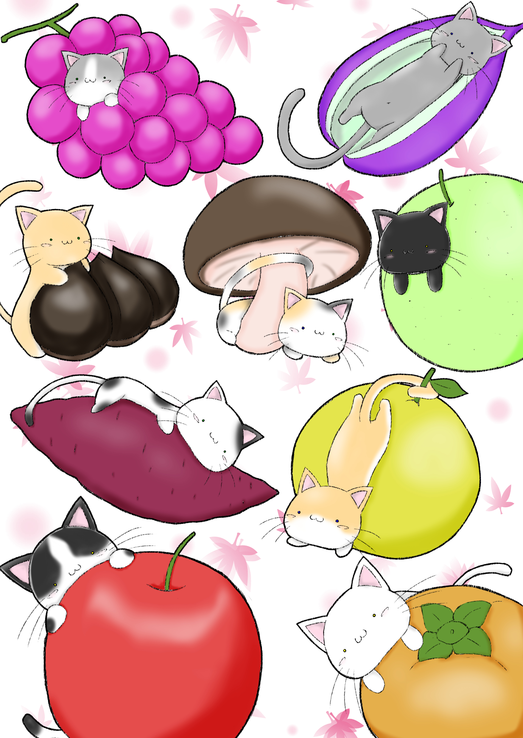Bambi (プロフを一読下さい)様オーダーページ♡おとぎの国の猫と仲間たち♡ 今と昔のいちご #いちご #ネコ #かご猫 #しろ #のせ猫 #ちろ