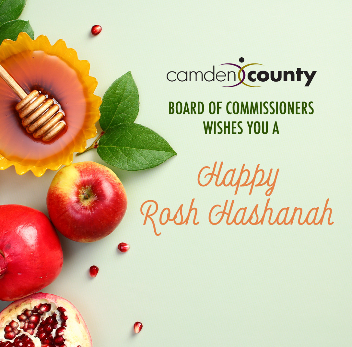 As we welcome Rosh Hashanah, the Camden County Board of Commissioners extends warm wishes for a year filled with peace, prosperity, and renewal.
May this New Year bring sweetness and joy to you and your loved ones.