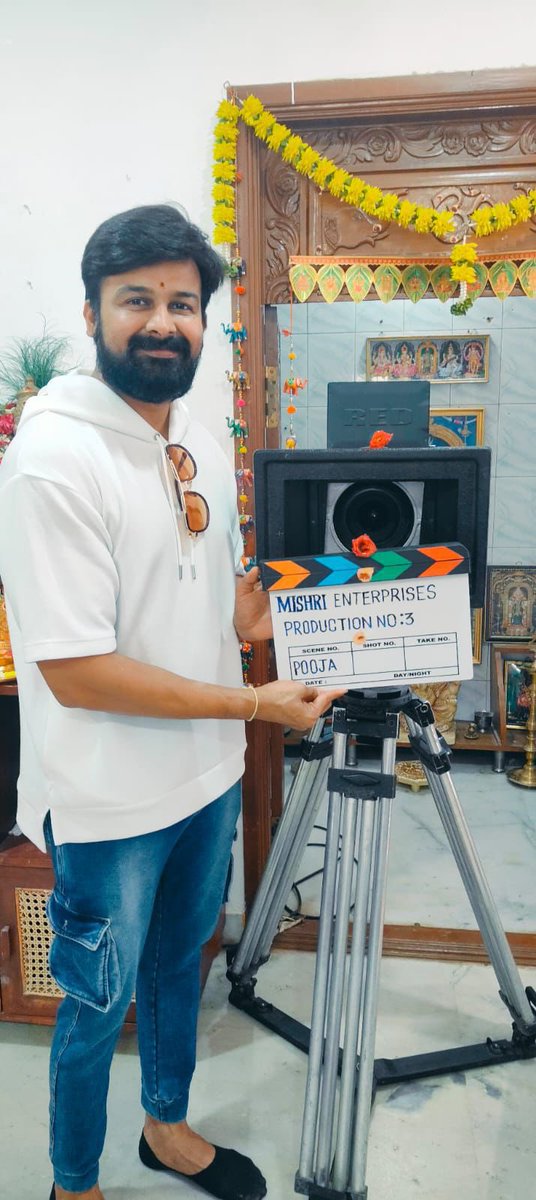 itisprashanth's tweet photo. Mishri Enterprises returns with their 3rd film after #jaihind & #astakarmma! 🎬
Starring and produced by @rajinikishen, and directed by Ramesh Baarathi, this horror-comedy also features @dwivika_official, promising laughter, chills & thrills.
@Vigneshsoffl @kivis4323 @viji_wonderwomen_ @vinoth_choreographer_official @sathimarx @msjonesrupert
#MishriEnterprises #HorrorComedy #RajiniKishen #DwivikaOfficial #FilmBuzz #ThirdFilmMagic