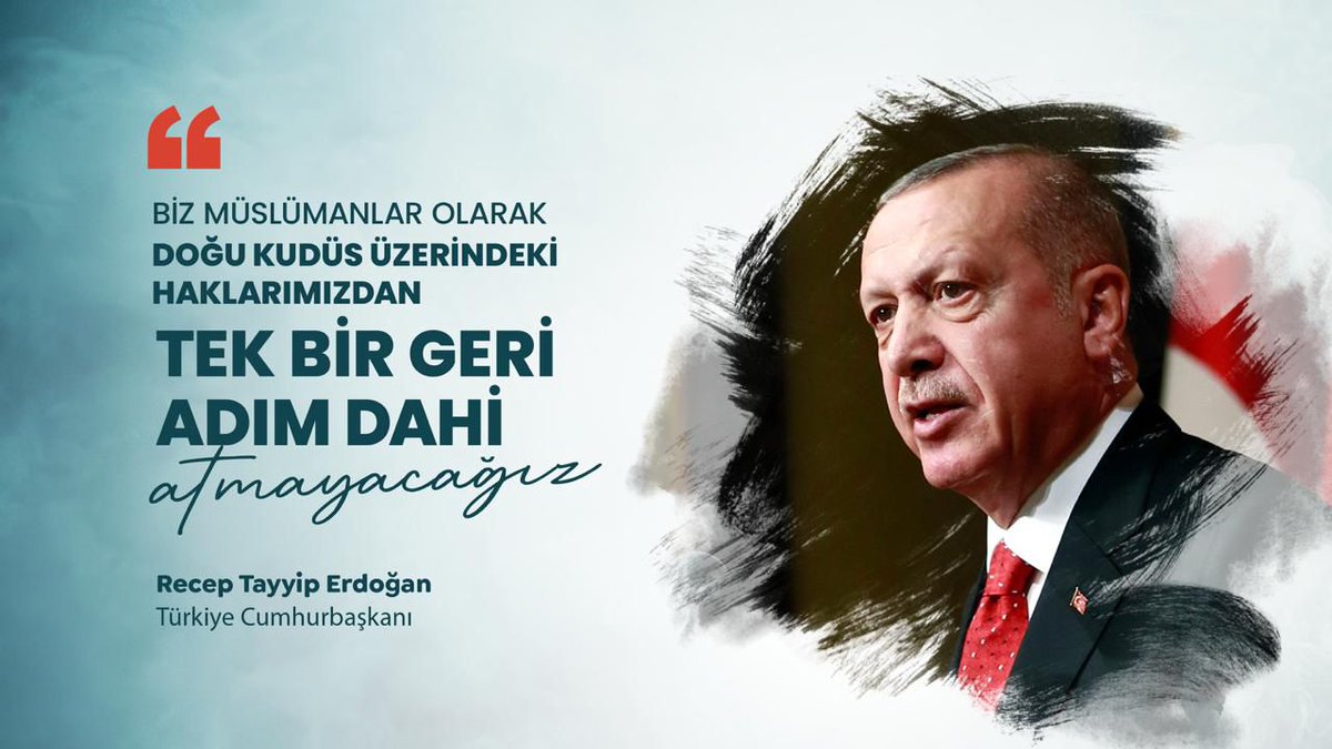 "Biz Müslümanlar olarak Doğu Kudüs üzerindeki haklarımızdan tek bir adım dahi atmayacağız."
#PalestinesVoiceErdogan