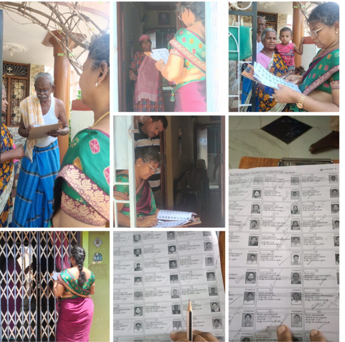 திருச்சி மாவட்ட சக்தி அபியான் தோழி மாரீஸ்வரி அவர்கள் தனது வார்டில் வாக்காளர் பட்டியலை சரி பார்த்தார்.

 போலி வாக்குகள் வாங்கி ஆட்சிக்கு வருபவர்கள் மக்களின் குறைகளையும் தேவைகளையும் பூர்த்தி செய்யமாட்டார்கள் என்பதை புரிந்து கொண்டு வாக்குத்திருட்டுக்கு எதிராக குரல் கொடுப்போம்