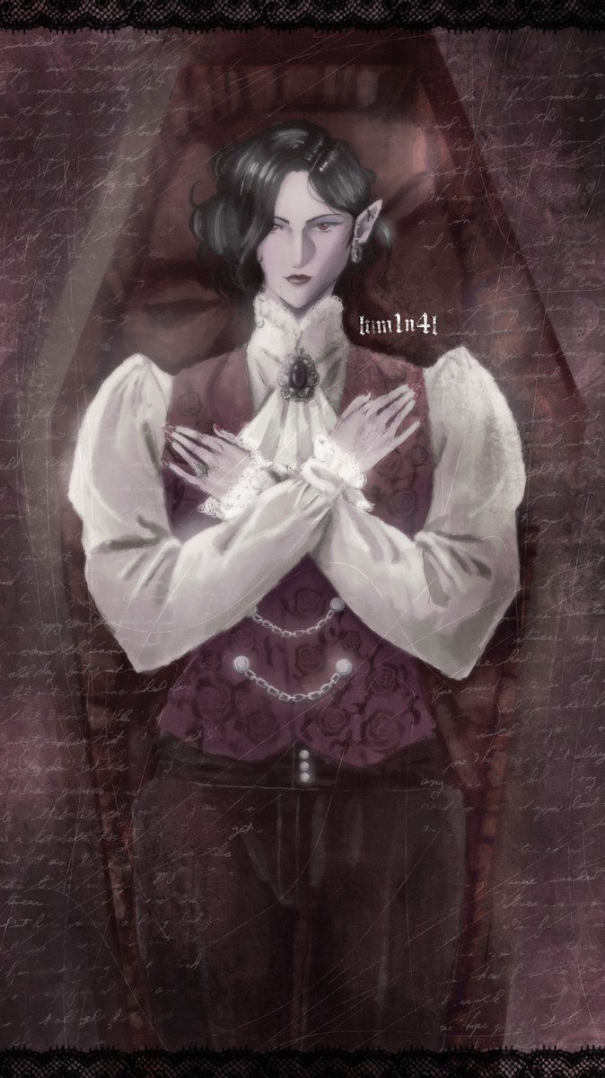 lum1n4l's tweet image. Moriran but make him Victorian
#ババンババンバンバンパイア #バババ　#イラスト #art #digitalart #fanart