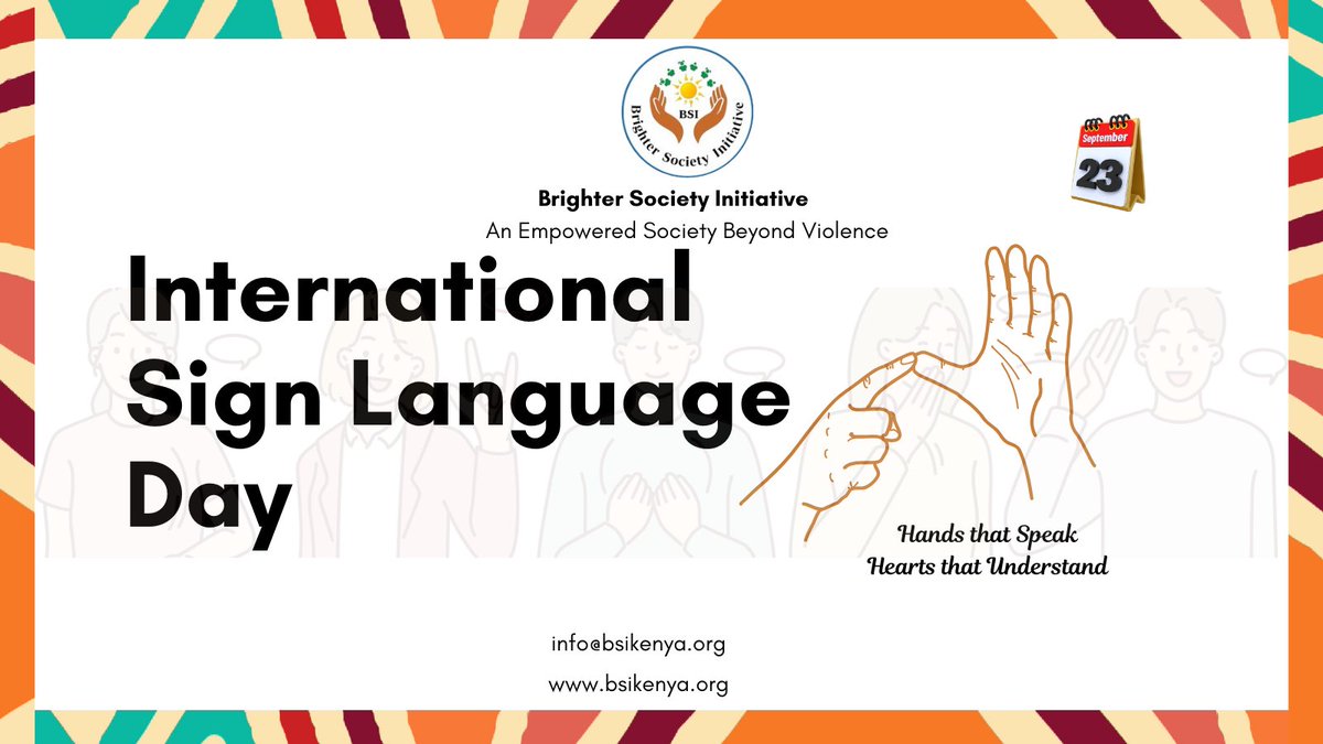We  celebrate #InternationalSignLanguageDay by recognizing the power of sign language to connect, empower, and include. No Human Rights Without Sign Language Rights - Let's work together to promote accessibility and equality for all #SignLanguage #ISLDay