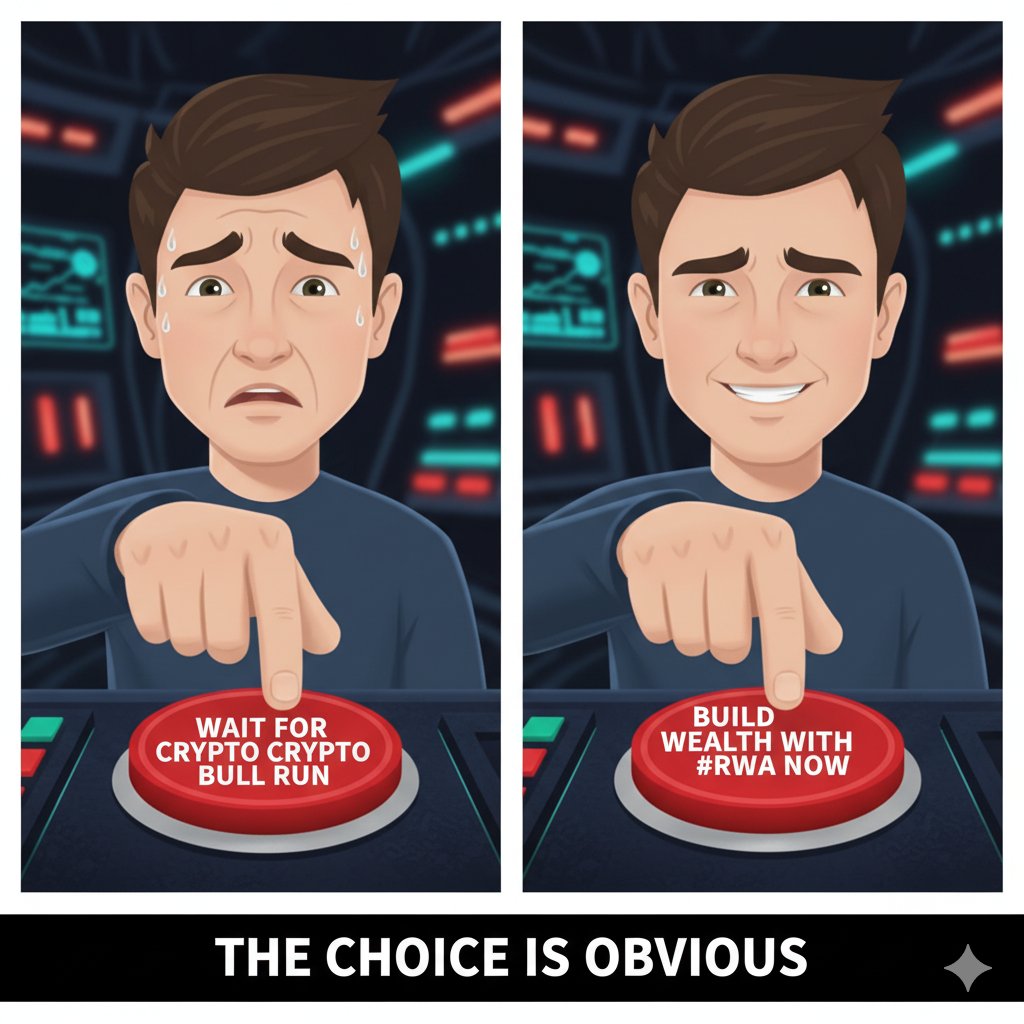 Tblizz_Empire's tweet image. The crypto space is evolving beyond pure speculation. 
While the allure of a bull run is strong, many are now looking for more stable, long-term wealth creation strategies. Enter Real World Assets (RWA) in decentralized finance.
@OloSears @vmccdao #VMCCDAO

The choice is yours😌