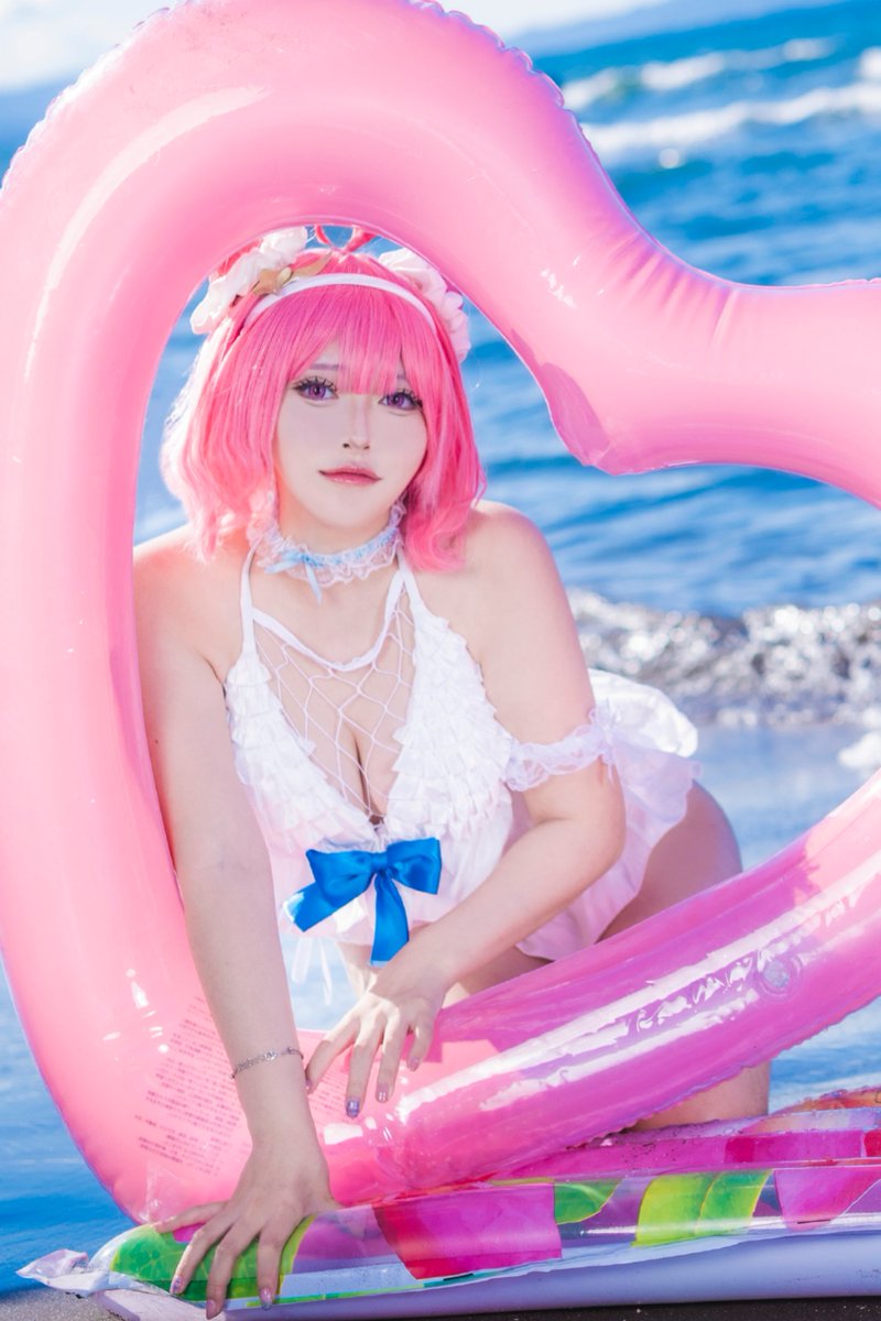 🌊cosplay🌊 ぶいすぽっ！ / 夢野あかり 🌺🩷️🌺 #コスプレ大海水浴