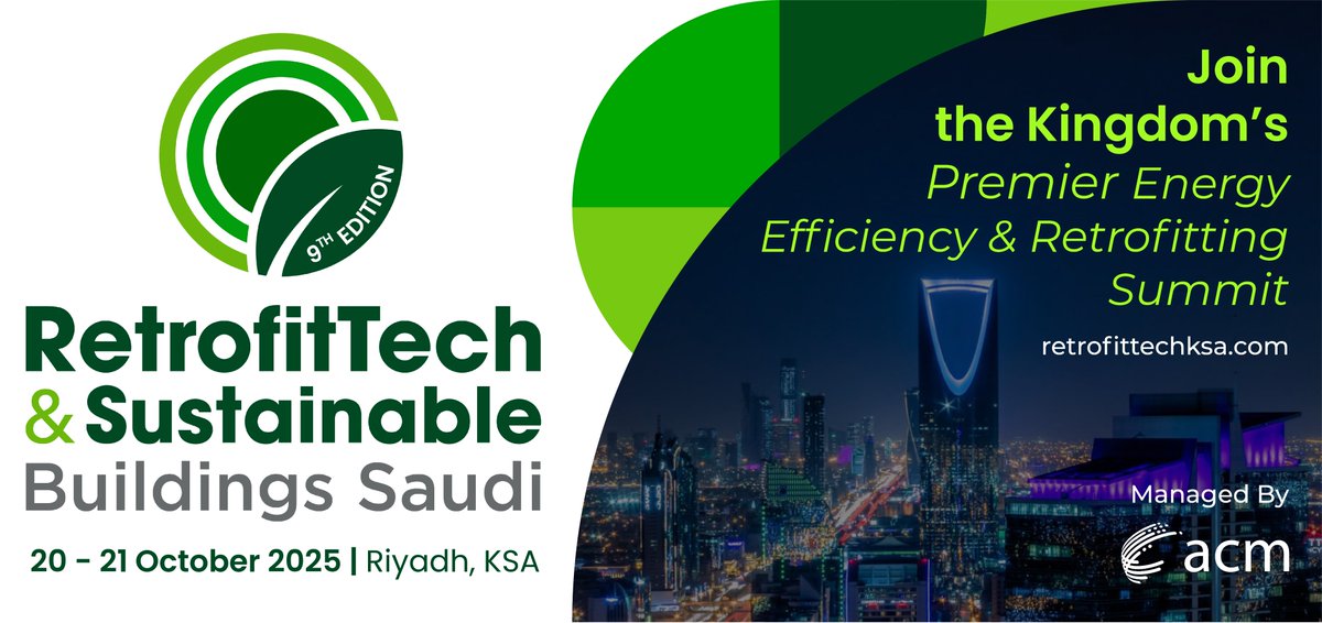 Gulf_const's tweet image. Saudi Arabia’s construction sector is growing fast!
Be part of the conversation as we look at how to create smarter, greenerbuildings in line with Vision 2030.
Find out more: abrv.in/iQms
#RetrofitTechSaudi #SustainableBuildings #Vision2030 #SaudiArabia #Construction