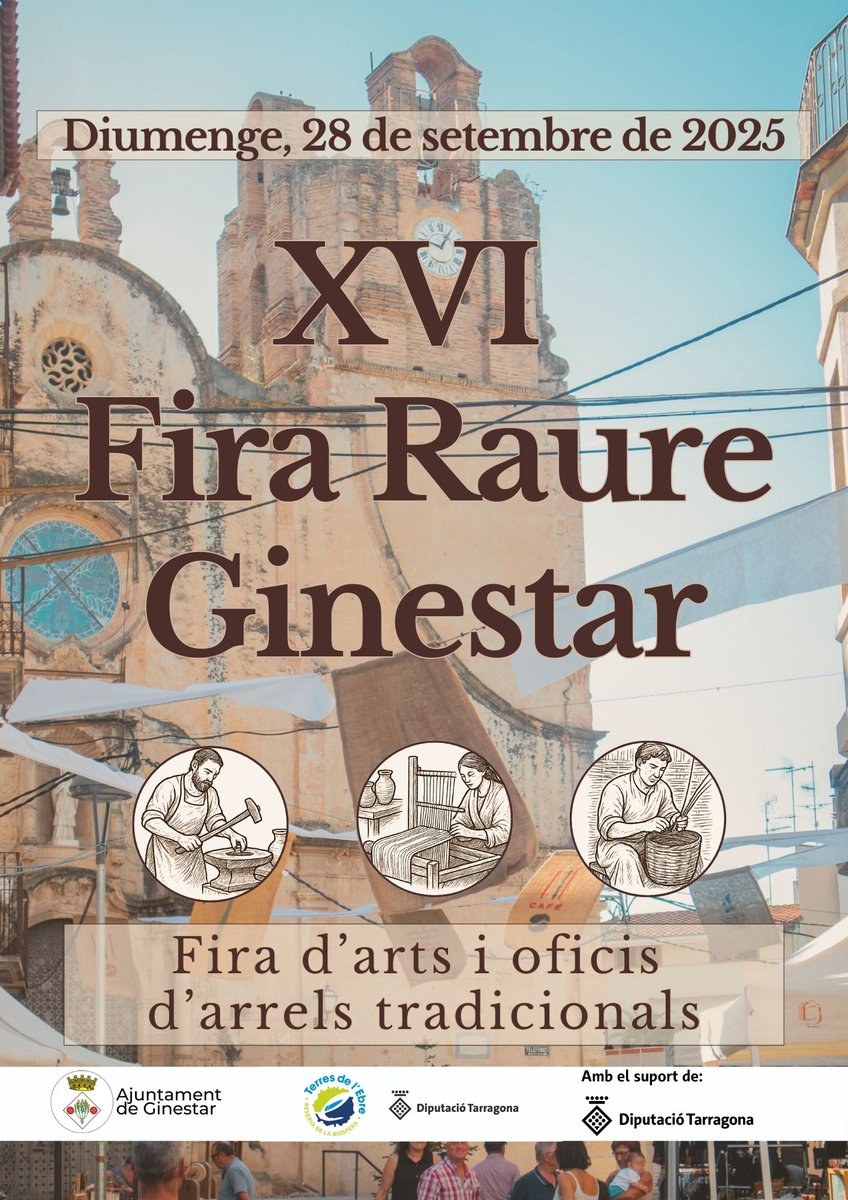 🧺 Heu estat mai a #Ginestar? Descobriu aquest bonic poble de la Ribera d'Ebre amb motiu de la XVI Fira Raure, una fira d'arts i oficis d'arrels tradicionals 😍. 

#TerresdelEbre <a href="/RiberadEbreTur/">Turisme de la Ribera d’Ebre</a>