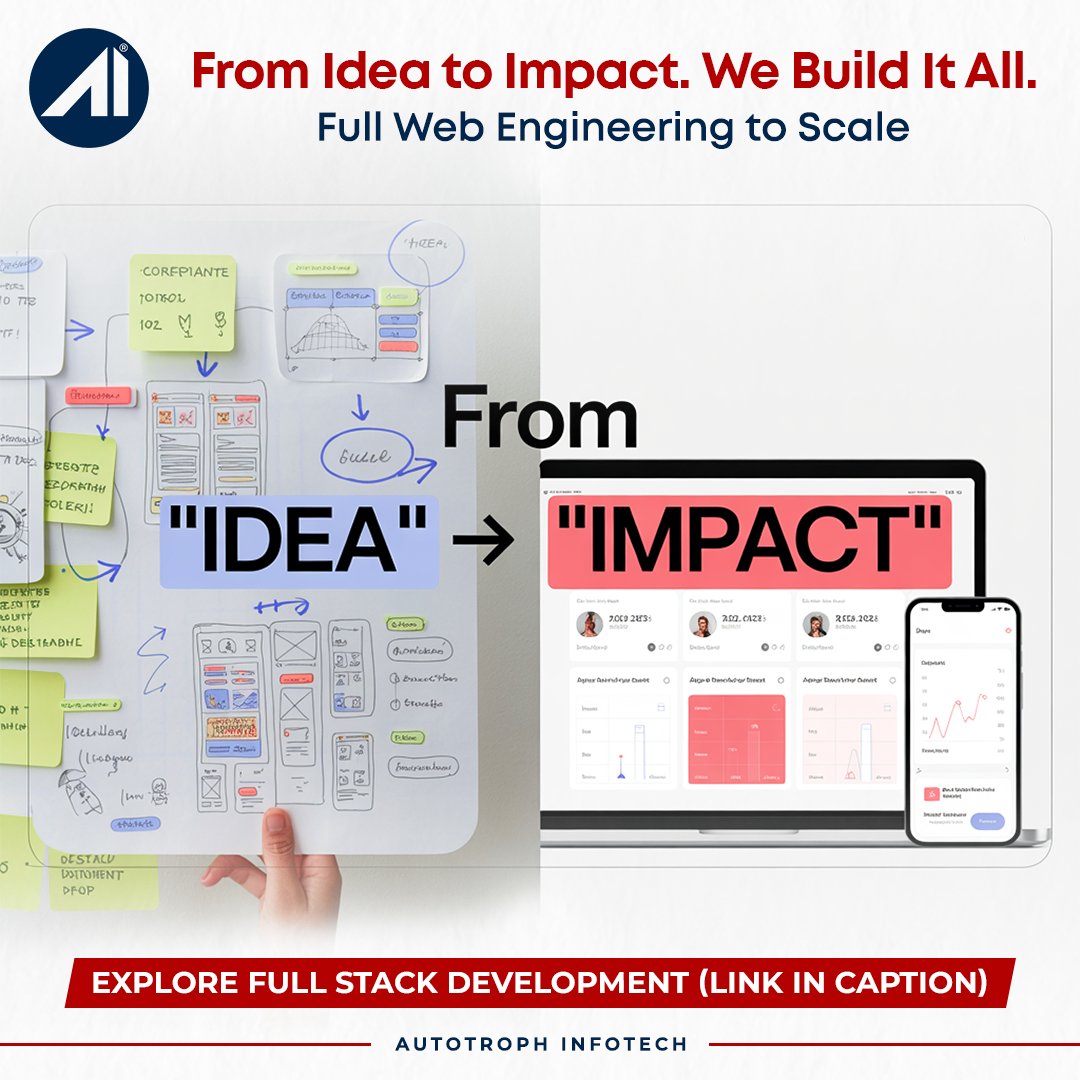 autotrophit's tweet image. Autotroph Infotech turns ideas into scalable, secure products — from MVPs to enterprises — with full-stack development done right.

👉 Explore our Full Stack Development service: autotrophit.com/service/full-s…

#FullStackDevelopment #BuildToScale #DigitalInnovation #AutotrophInfotech