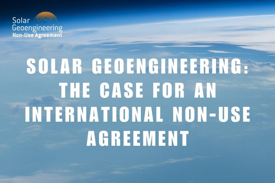 Solar Geoengineering Non-use Agreement tweet media