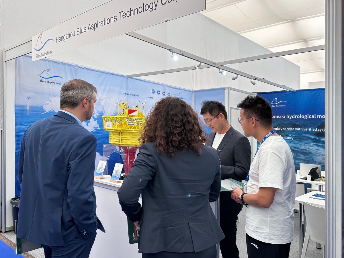 BlueAspirations's tweet photo. Husum Wind 2025 wrapped up.
Blue Aspirations showed 3D-printed models and live demos of our upgraded offshore wind &amp; met-ocean measurement system.
We’ve appointed a Germany-based sales representative to grow our presence in Germany and Europe.
#HusumWind #OffshoreWind https://t.co/qBPmG43clu