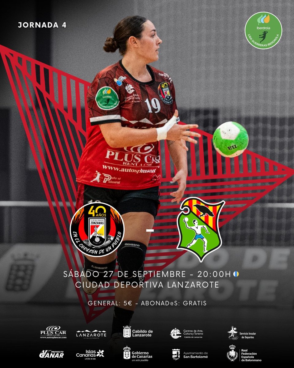 BALONMANO ZONZAMAS (@cbzonzamas) on Twitter photo 🔴 Jornada 4 - Recibimos al KH7 <a href="/BMGranollers/">BM Granollers</a>
Ciudad Deportiva Lanzarote
Sábado 27 de septiembre - 20:00 h
¡Y vamos con todo! 💪 🔴 Jornada 4 - Recibimos al KH7 <a href="/BMGranollers/">BM Granollers</a>
Ciudad Deportiva Lanzarote
Sábado 27 de septiembre - 20:00 h
¡Y vamos con todo! 💪