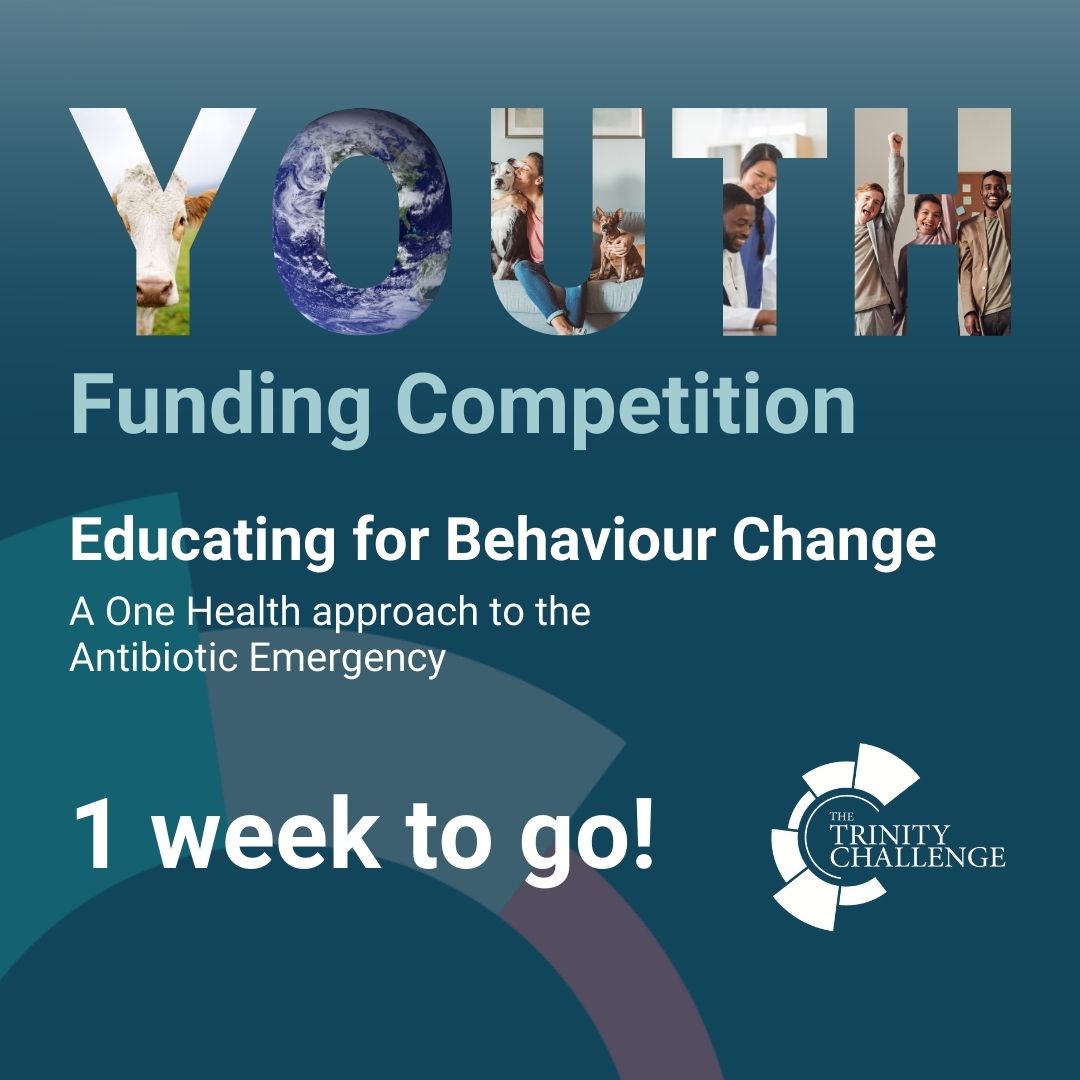 TrinityChall's tweet image. Have you submitted your #TrinityChallenge Youth Competition application? There is still time! We encourage you to share your ideas for campaigns on Educating for Behaviour Change in Antibiotic Resistance! thetrinitychallenge.org/youth-voice/#b…