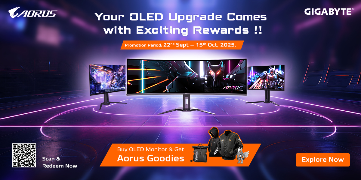 gamingpcbuilt's tweet image. Hurry 👉  Promotion Eligible Period: September 22nd – October 15th, 2025., 23:59 pm (IST)

Don’t wait—your goodies are just a build away. ⚡
gamingpcbuilt.com/product-catego…

.
.
.
#GamingPCBuilt #AORUS #OLEDMonitor #SALE #rewards
