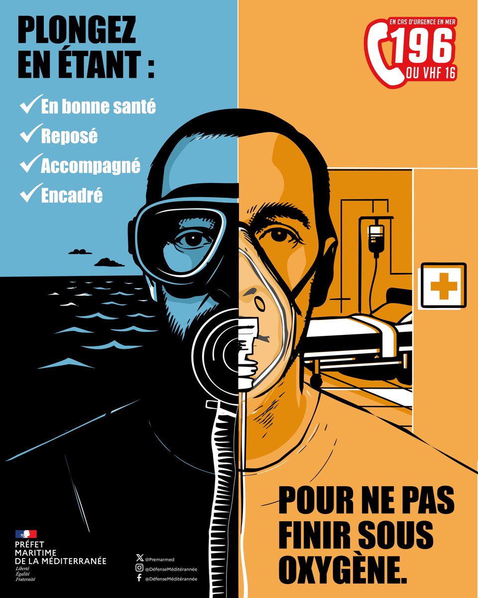 Préfecture maritime de la Méditerranée (@premarmed) on Twitter photo #SécuritéEnMer | Double intervention de l’hélicoptère H160 Belligou 🚁 de la <a href="/MarineNationale/">Marine nationale</a> pour accidents de plongée dans les secteurs de Giens et Cavalaire (83).
2️⃣ hommes de 53 et 45 ans ont été secourus et pris en charge à l'hôpital Sainte Anne.
Plongeurs, restez prudents ! #SécuritéEnMer | Double intervention de l’hélicoptère H160 Belligou 🚁 de la <a href="/MarineNationale/">Marine nationale</a> pour accidents de plongée dans les secteurs de Giens et Cavalaire (83).
2️⃣ hommes de 53 et 45 ans ont été secourus et pris en charge à l'hôpital Sainte Anne.
Plongeurs, restez prudents !